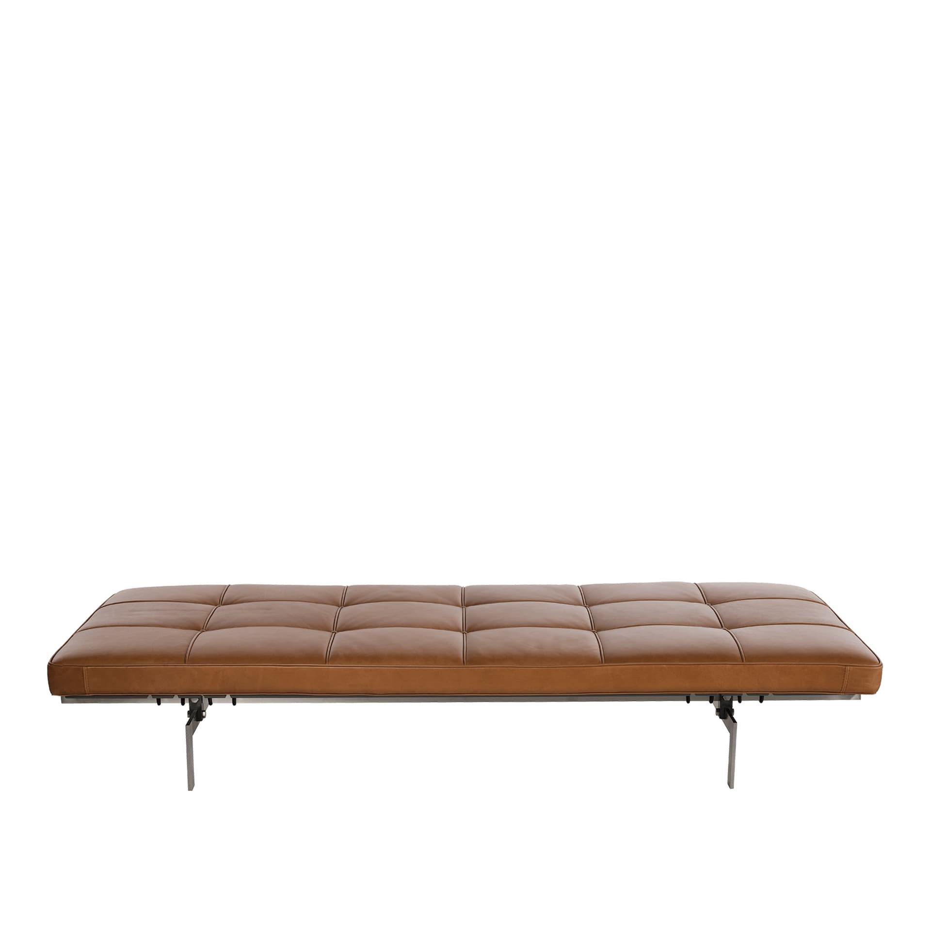 Fritz Hansen - PK80, Läder, Grace Walnut - Dagsenger - Poul Kjærholm - Brun