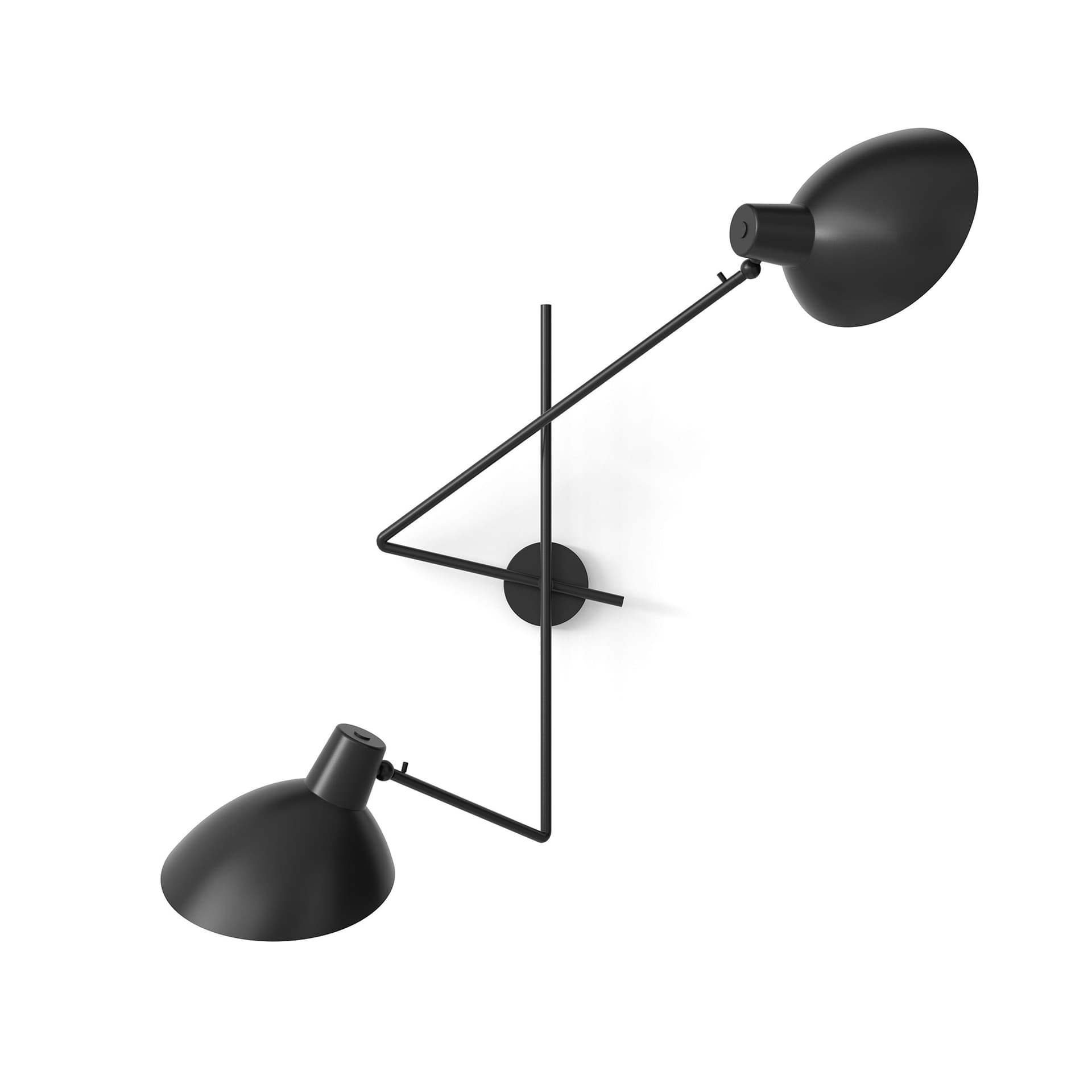 Astep - VV Cinquanta Twin - Black Mount/Black Reflectors - Vegglamper - Vittoriano Viganò - Svart - Metall