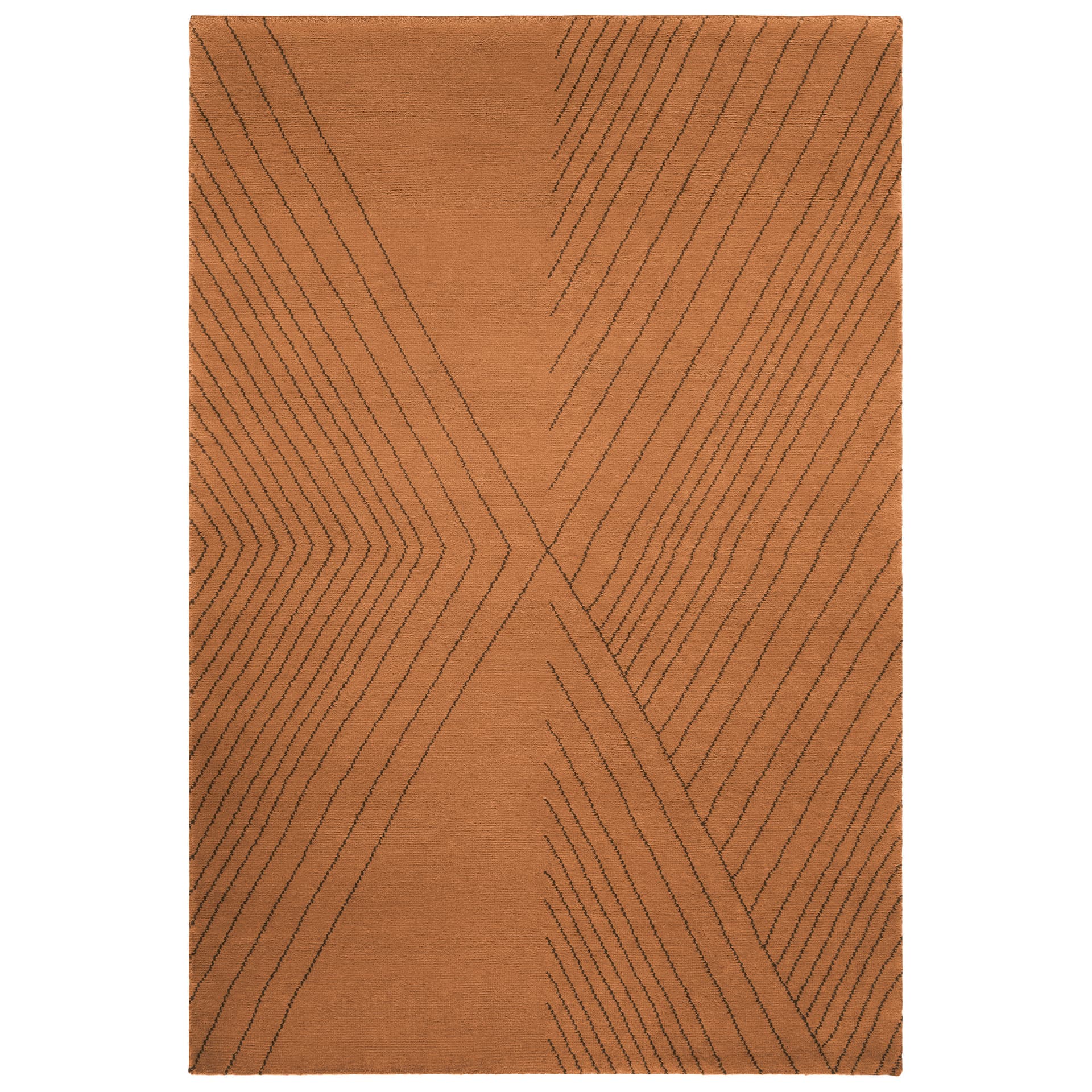 Nordic Knots - Indore Terracotta 250 x 350 cm - Mønstrede tepper - Studio Mellone - Ull