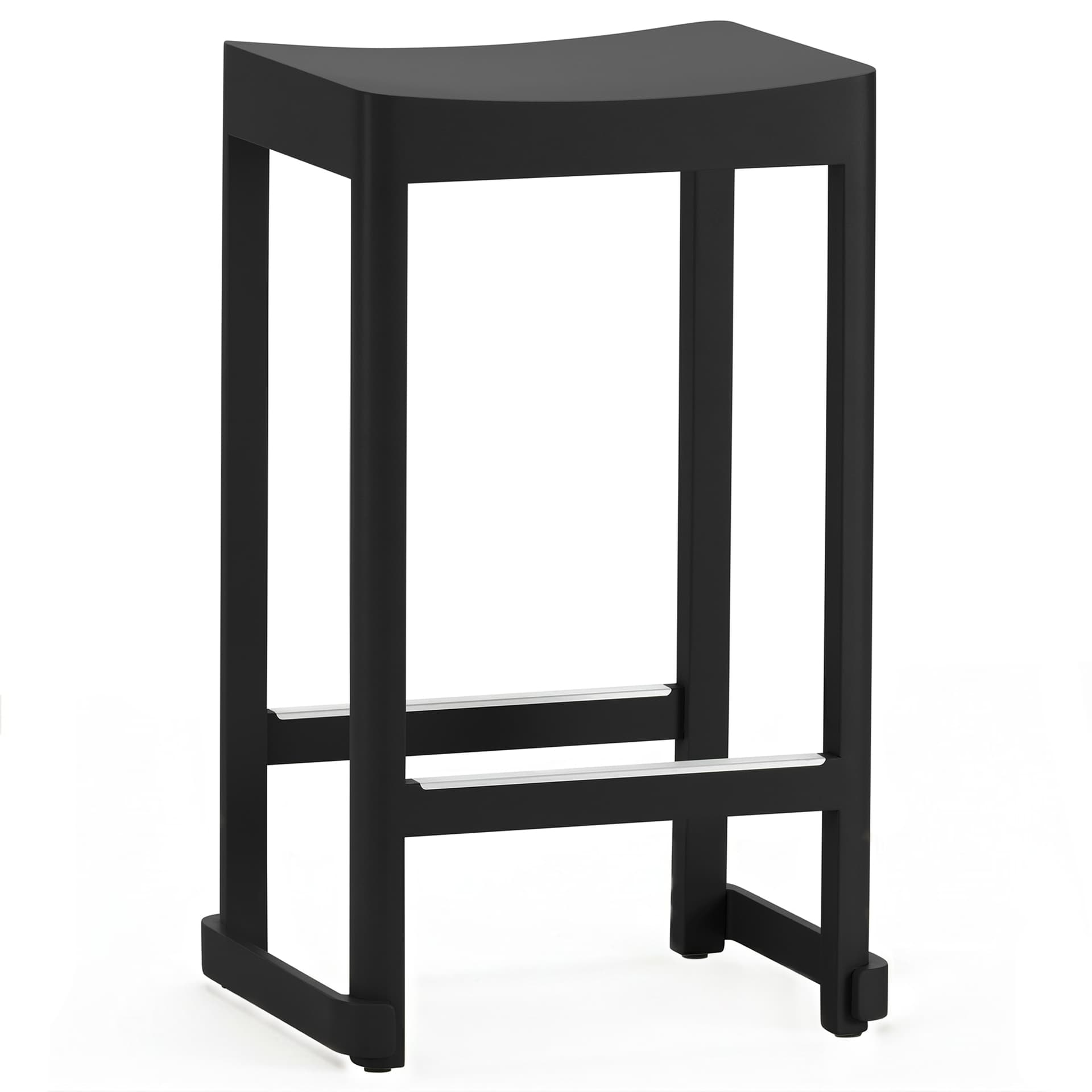 Artek - Atelier Stool 65 cm Beech Black Lacquered - Barstoler & barkrakker - TAF Studio - Svart - Tre