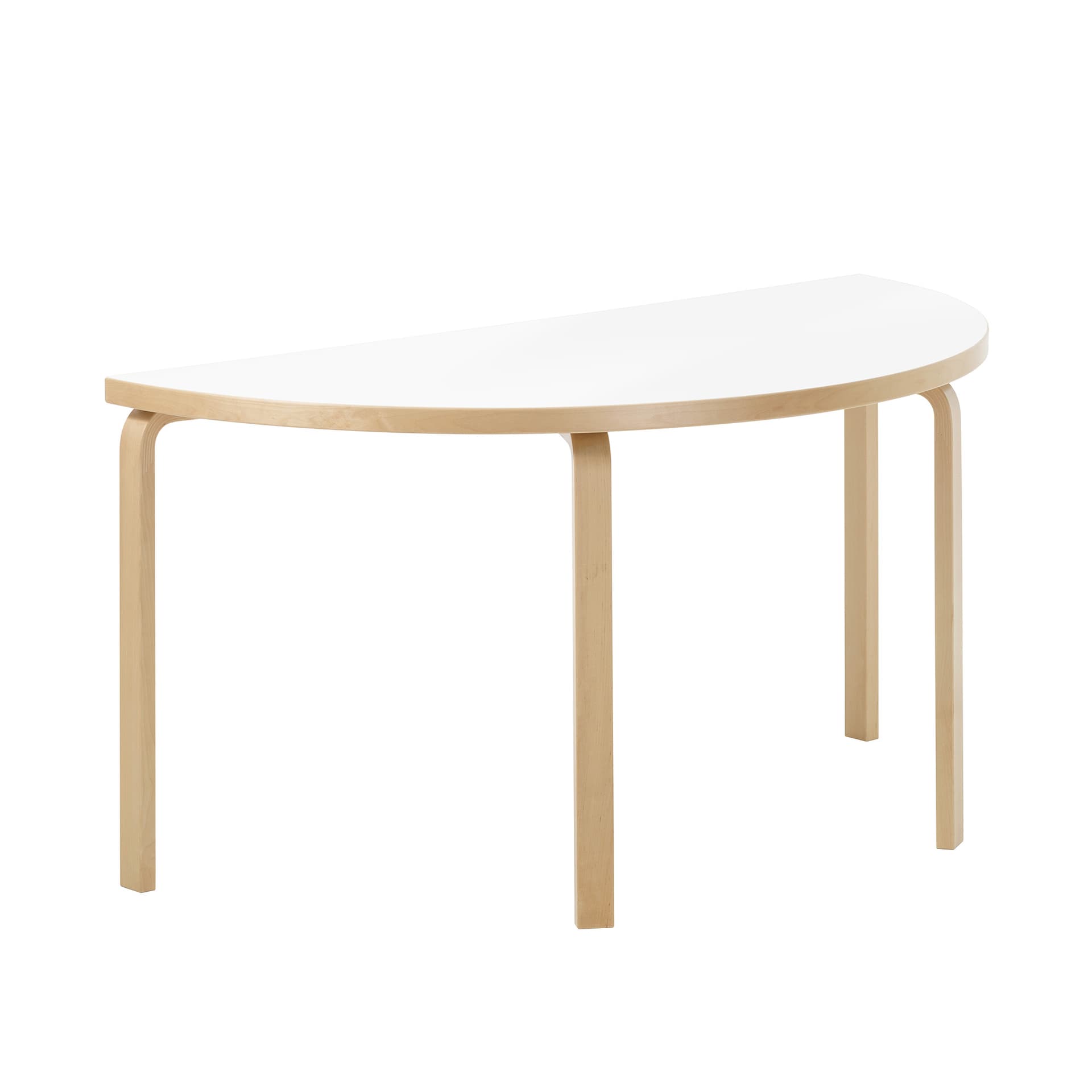 Artek - Aalto bord halvcirkel 96 vit laminat - Spisebord - Alvar Aalto - Hvit - Tre