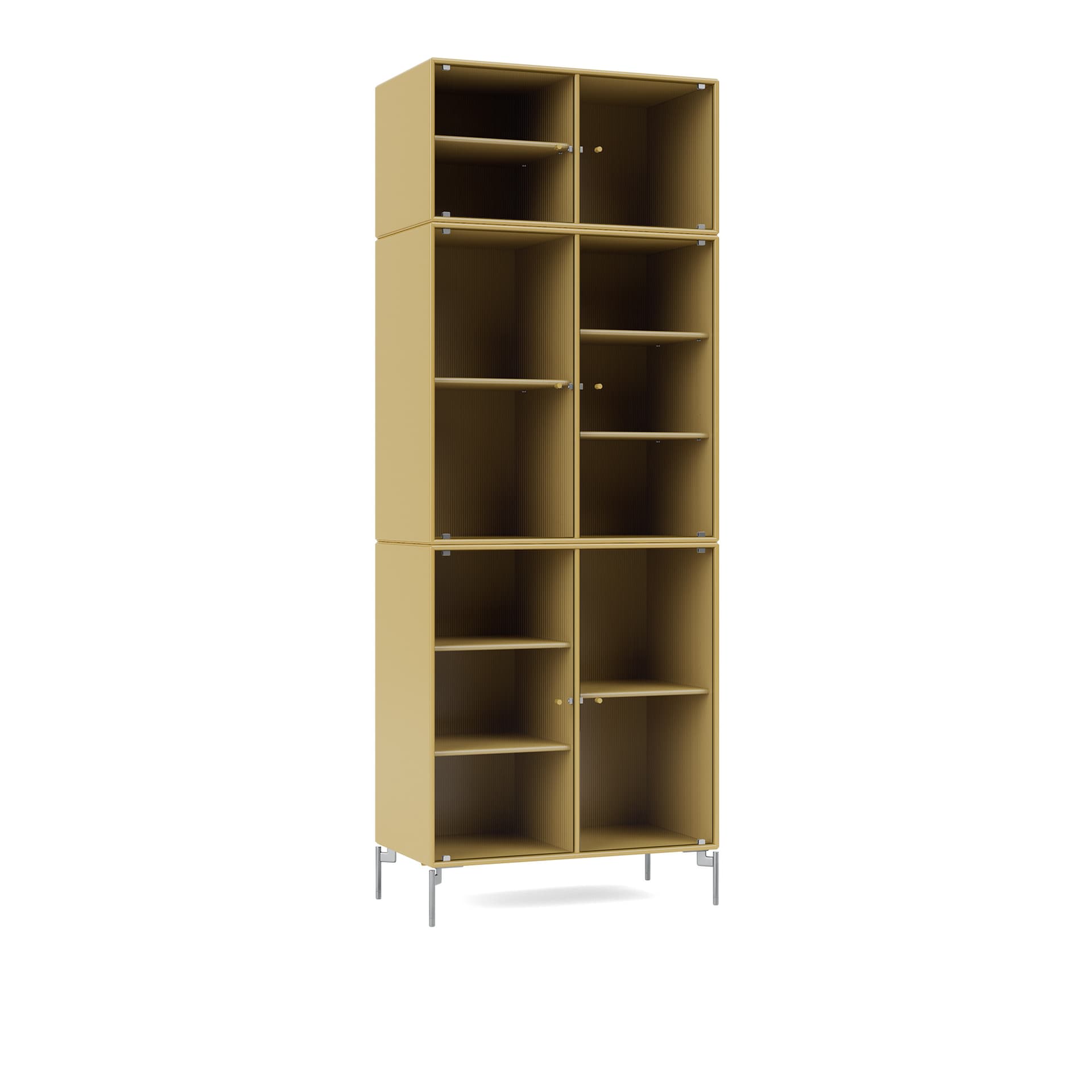 Montana - Ripple Iv – Vitrine Cabinet 157-Cumin Matt Chrome - Vitrineskap - Peter J. Lassen - Gul - Tre