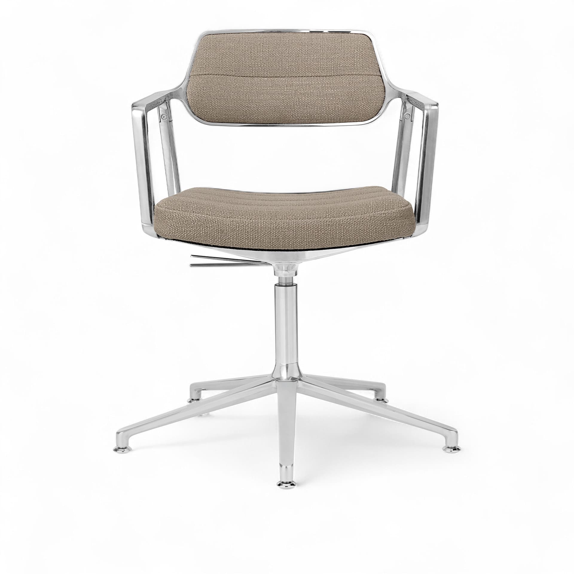Vipp - Vipp453+ kontorstol polerad ram med dark sand textil - Kontorstoler - Beige