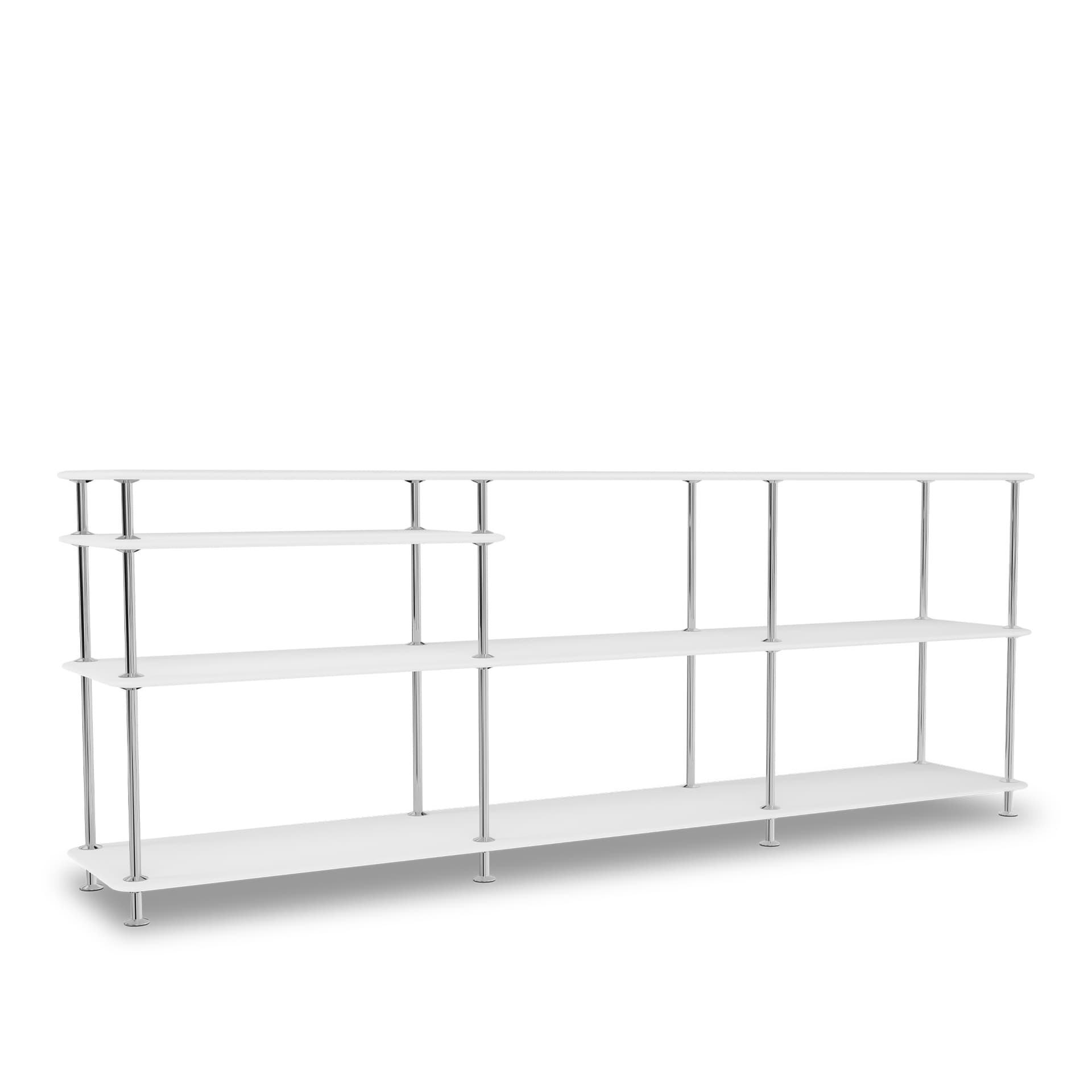 Montana - Montana Free 222100 214-Newwhitestructure 44C-Chrome - Hyller & Hyllesystem - Jakob Wagner - Hvit - Metall/Tre