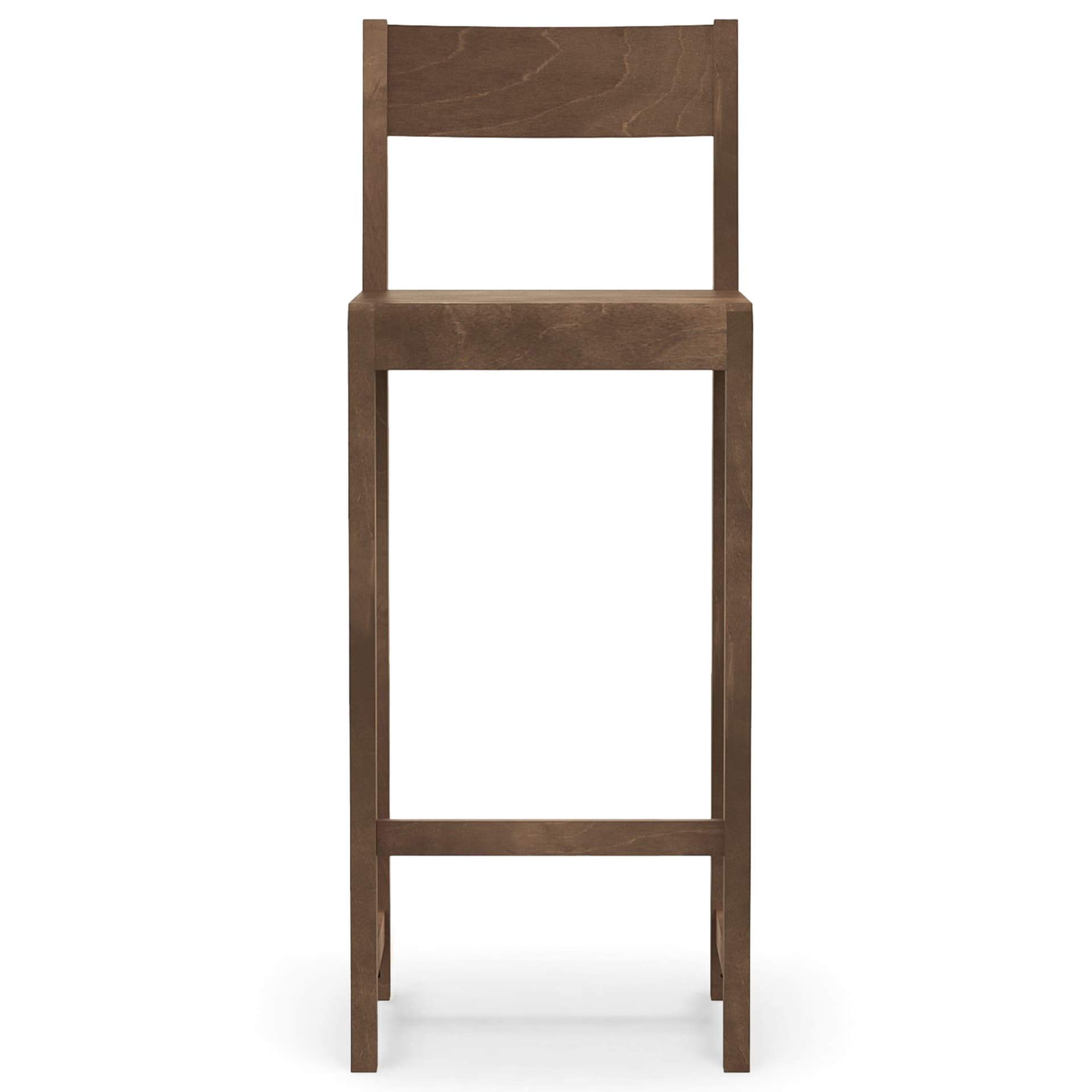 Frama - Bar Chair 01 – Dark Brown Birch – H76 - Barstoler & barkrakker - Frama Studio - Tre farget - Tre