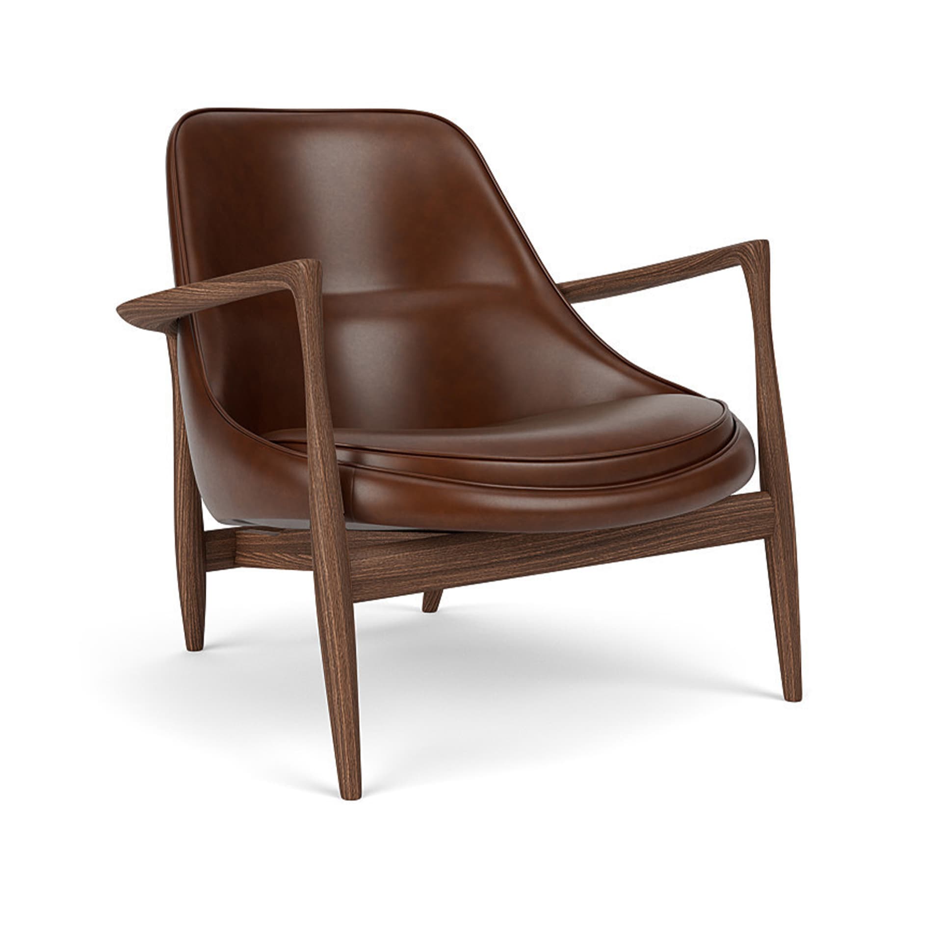 Audo Copenhagen - Elizabeth Lounge Chair Walnut / Dakar 0329 - Lenestoler - Ib Kofod-Larsen - Brun - Tre/Tekstilmateriale/Skum