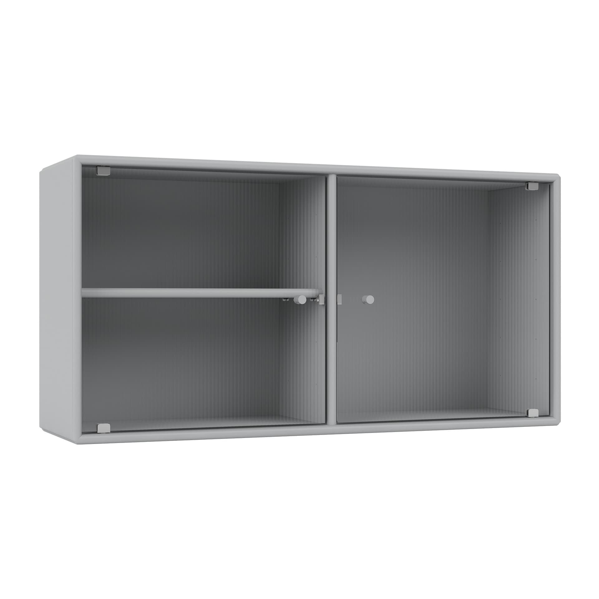 Montana - Ripple I Vitrine Cabinet 02-Fjord 04 Suspension Rails - Vitrineskap - Peter J. Lassen - Blå - Glass/Tre