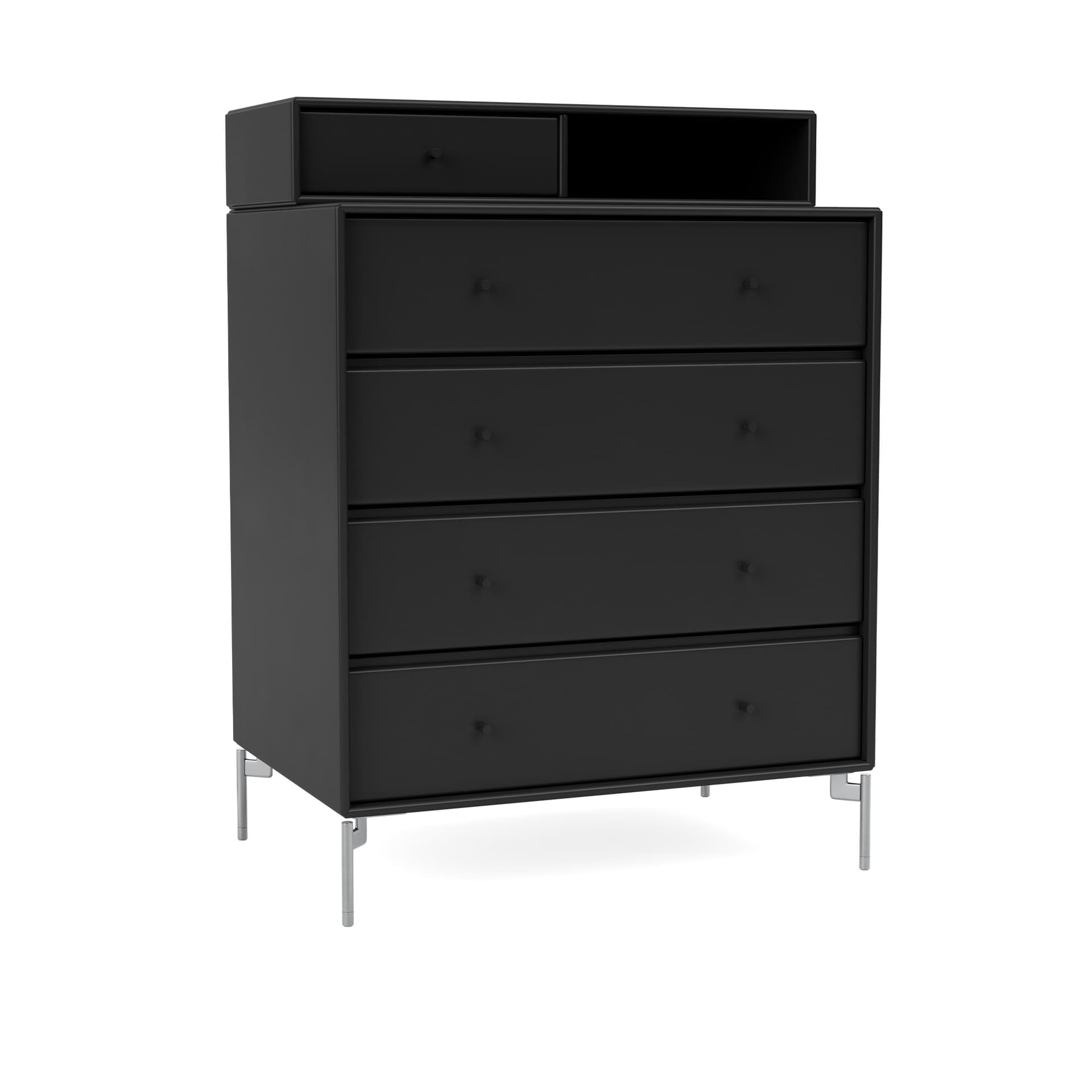 Montana - Keep Chest Of Drawers 05-Black Matt Chrome - Skjenker - Peter J. Lassen - Svart - Tre