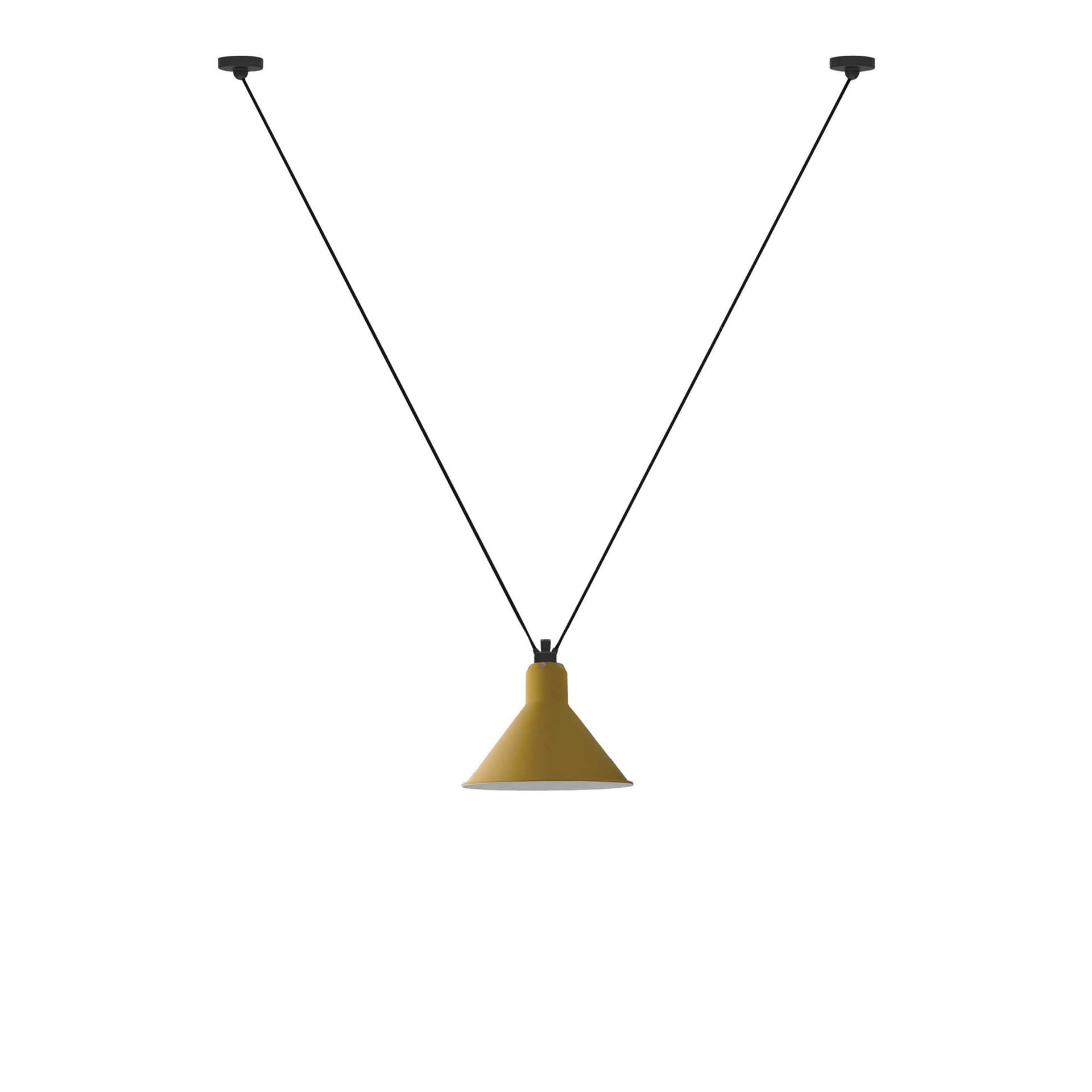 Lampe Gras - 323 L Pendel Konisk Gul