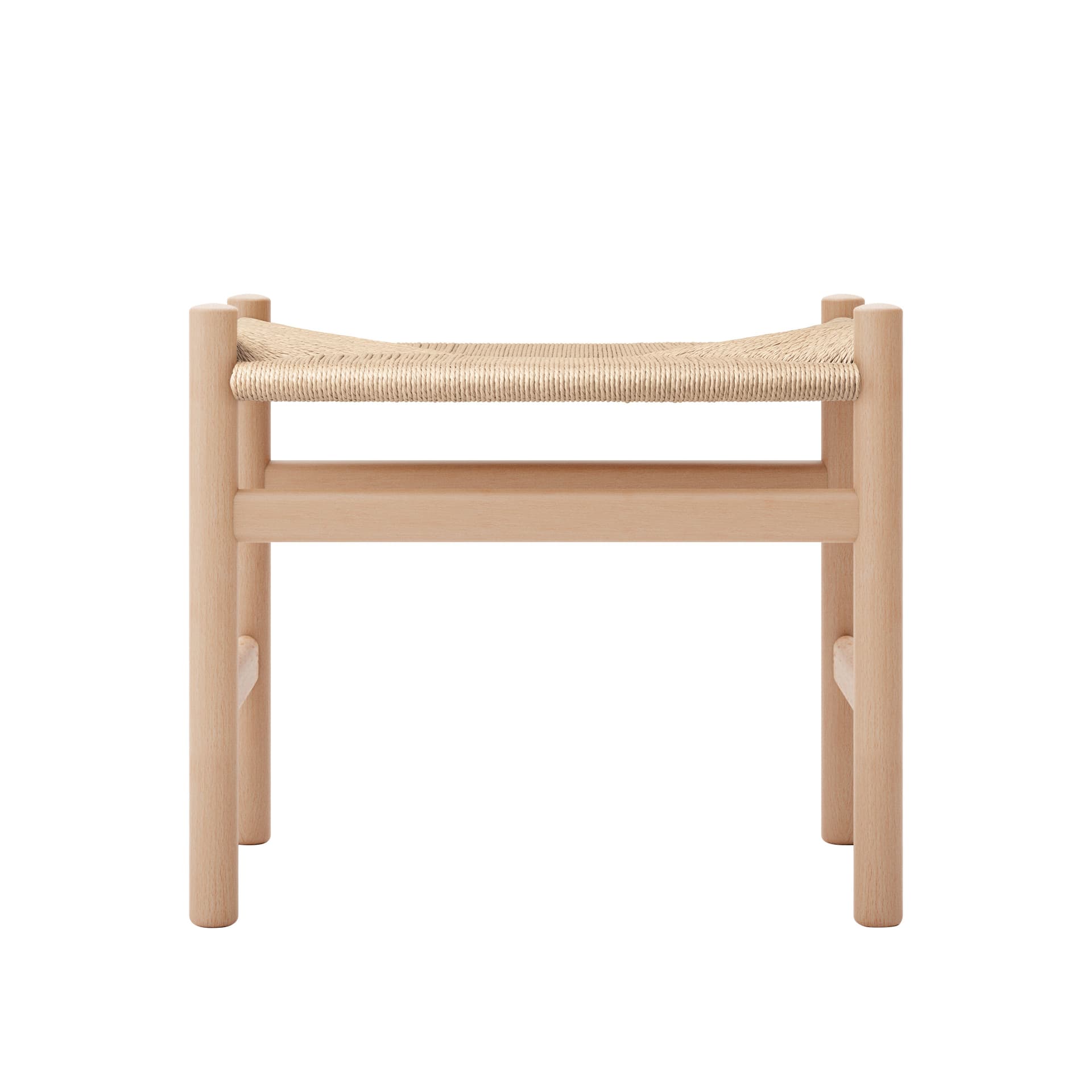Carl Hansen - CH53, Bok, Oljad, Naturflätad, 39 cm - Skamler & Taburetter - Hans J. Wegner - Tre farget - Papir/Tre