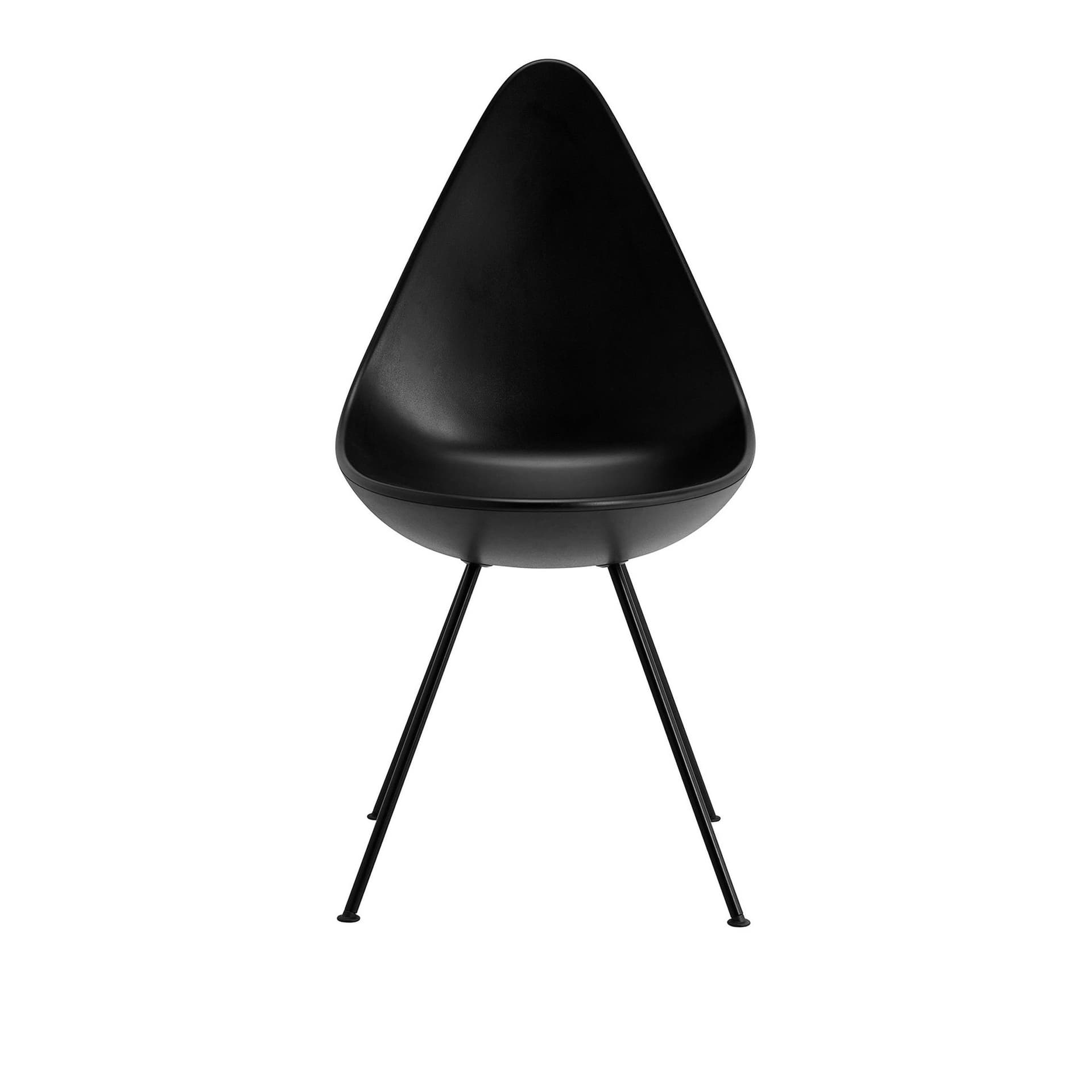 Fritz Hansen - 3110 Droppen - Black - Spisestoler - Arne Jacobsen - Svart - Metall/Plast
