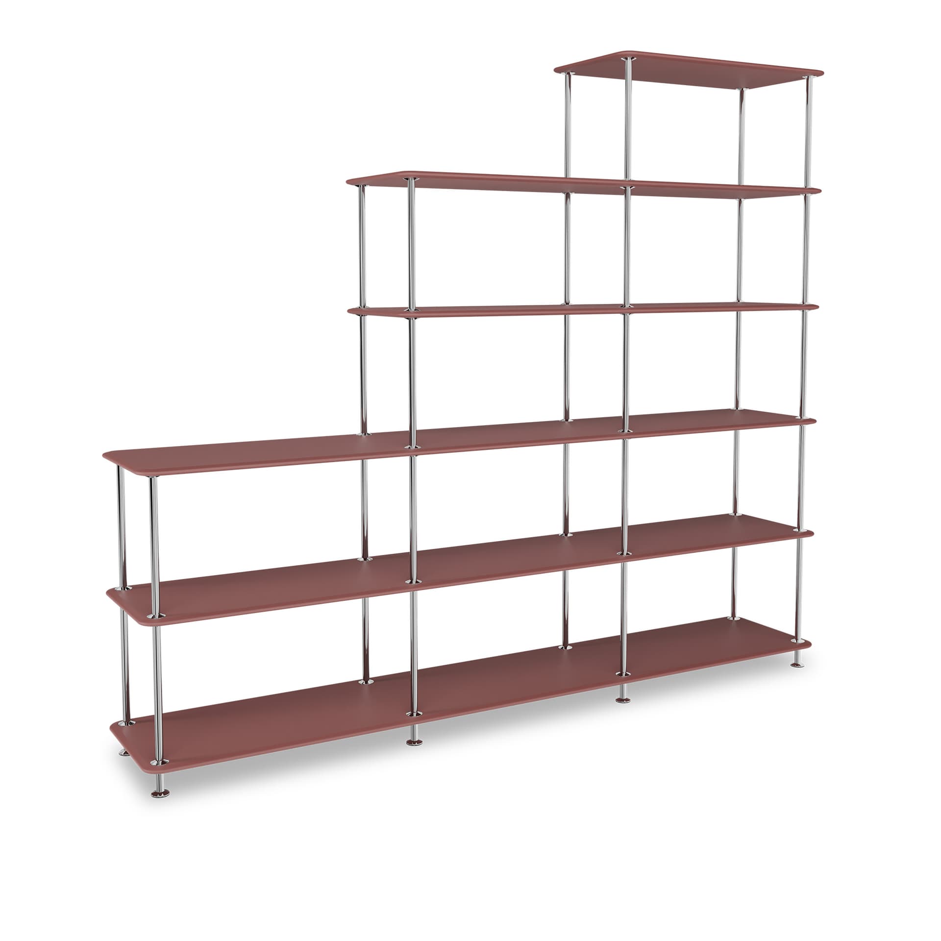 Montana - Montana Free 542000 231-Masalastructure 44C-Chrome - Hyller & Hyllesystem - Jakob Wagner - Rød - Metall/Tre