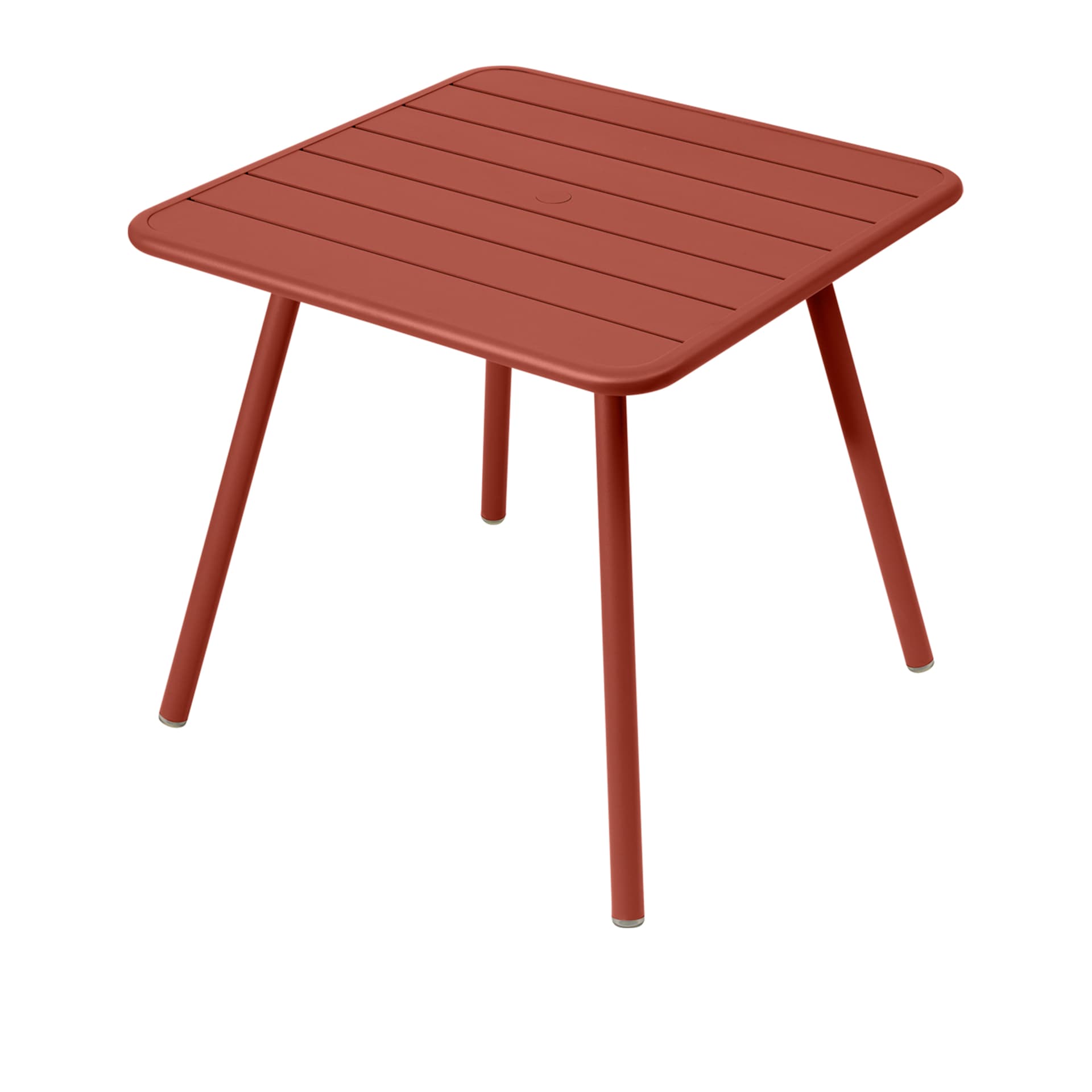 Fermob - Luxembourg Four Leg Table 80 x 80 cm, Red Ochre - Utendørs spisebord - Frédéric Sofia - Rød - Metall