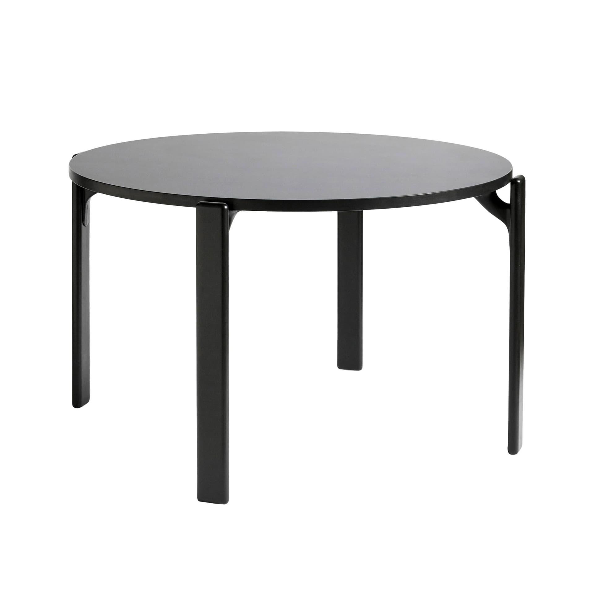 HAY - Rey Table Deep black waterbased lacq. beech frame, 128xH74,5 Vulcano laminate tabletop - Spisebord - Bruno Rey - Svart - Tre
