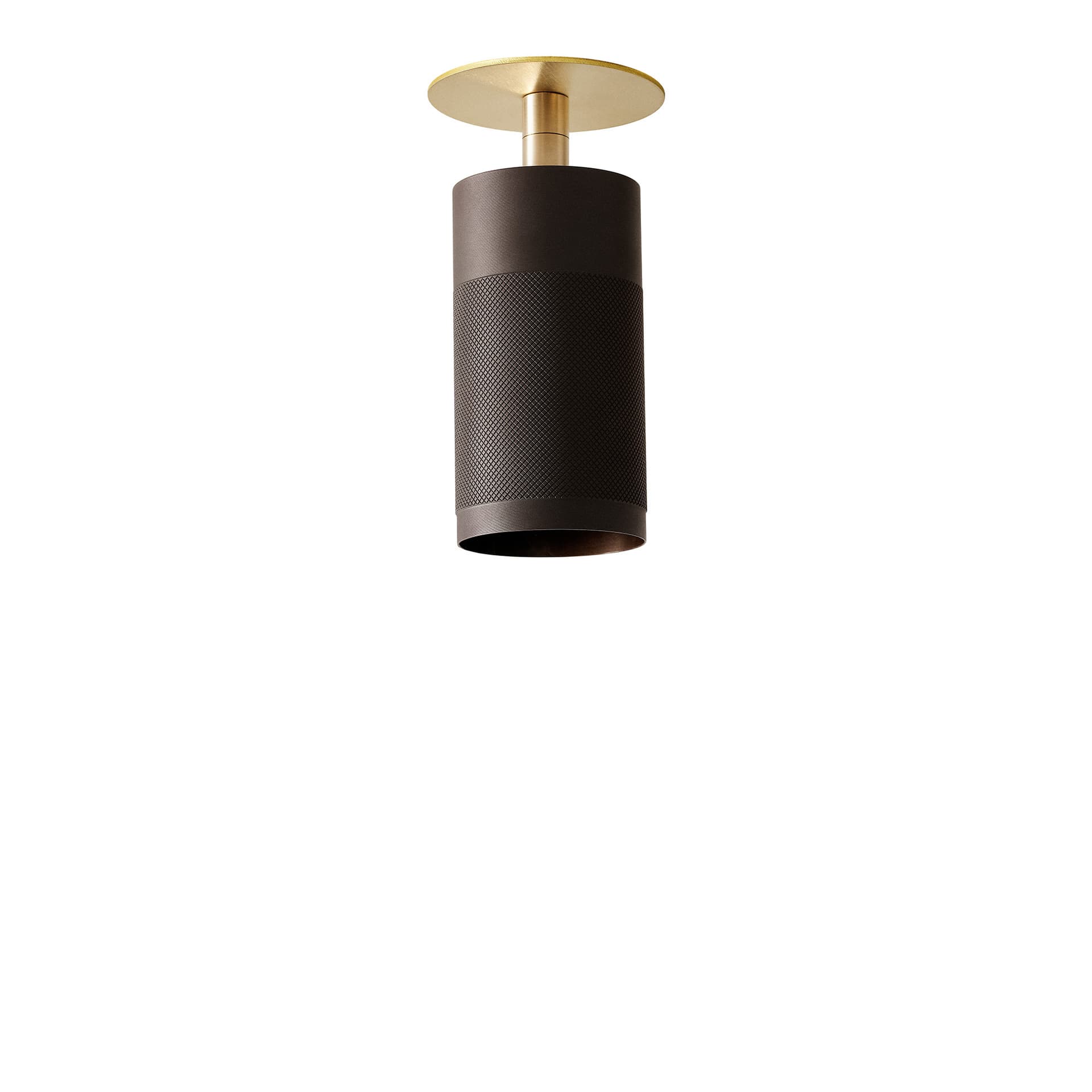 Thorup Copenhagen - Thorup Copenhagen Patrone Recessed Ceiling Spot w. Coverplate, Browned Brass, 120 mm - Spotlights - Kasper Thorup - Gull - Metall