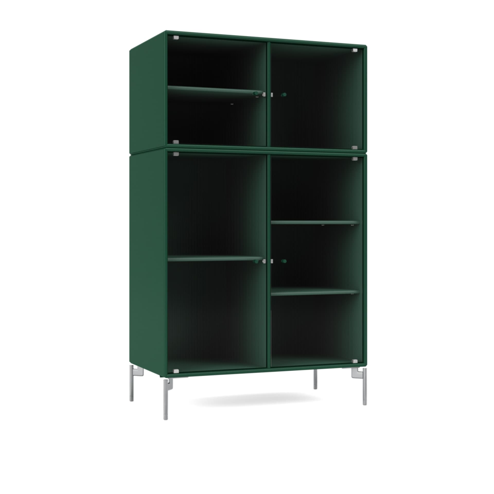 Montana - Ripple III – Vitrine Cabinet 136-Pine Matt Chrome - Vitrineskap - Peter J. Lassen - Grønn - Tre