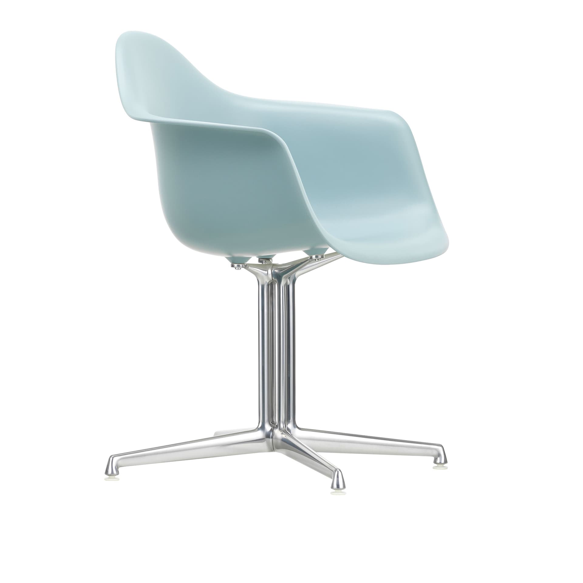 Vitra - Eames Plastic Armchair DAL - 23 Ice Grey - Aluminium Polished - Kontorstoler - Charles & Ray Eames - Grå - Metall/Plast
