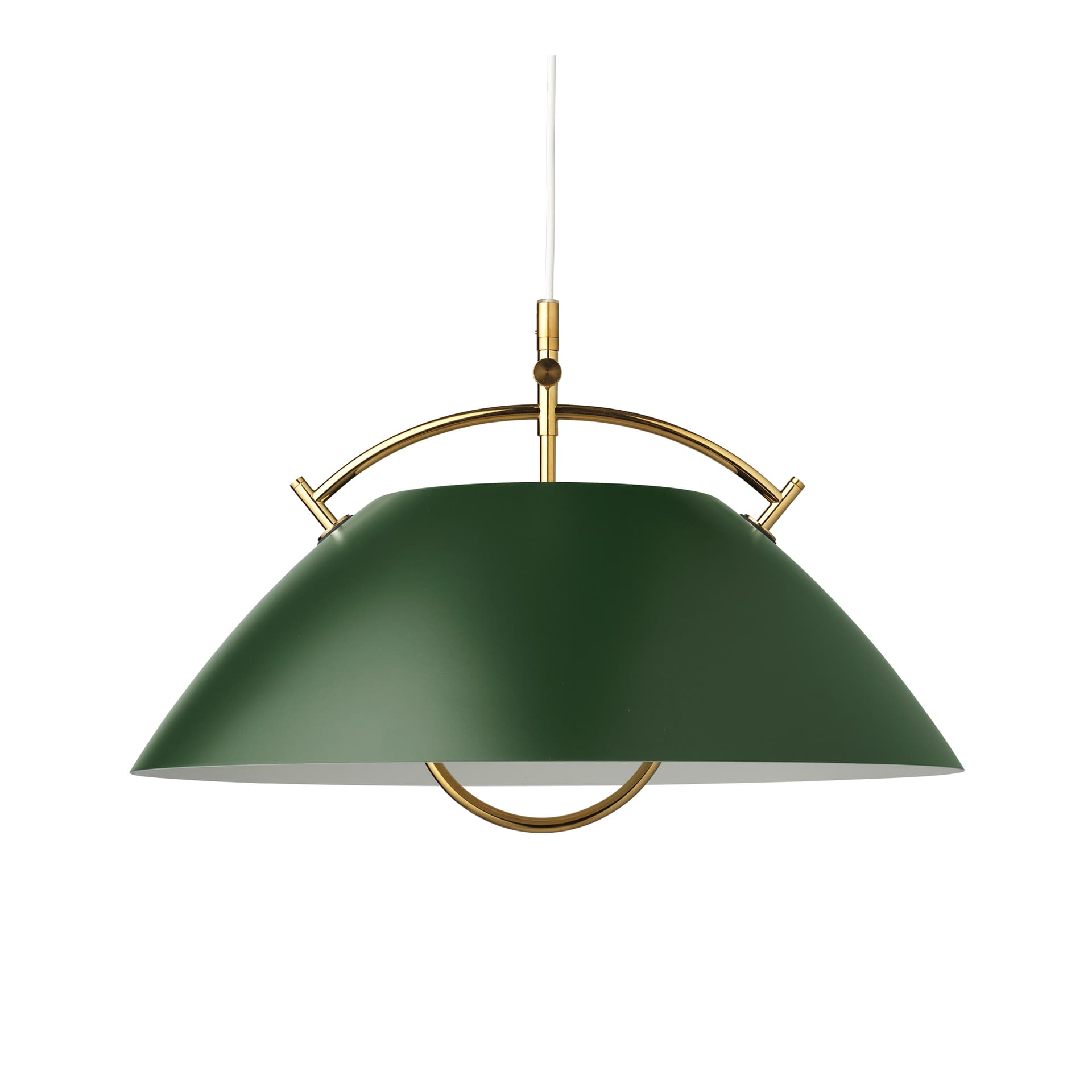 Carl Hansen - The Pendant Dark Green Gold E27 Without Lift - Pendellamper - Hans J. Wegner - Grønn - Metall