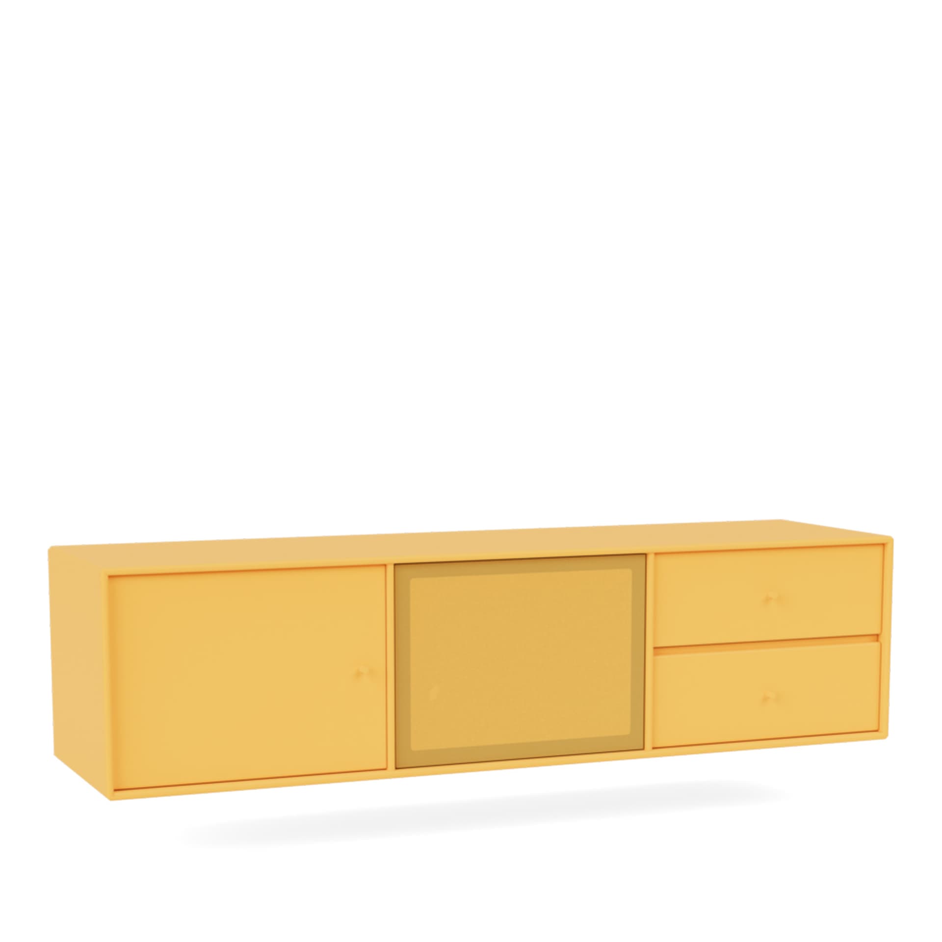 Montana - Octave Vi TV Bench 166-Acacia 04 Suspension Rails - TV-benker - Peter J. Lassen - Gul - Tre