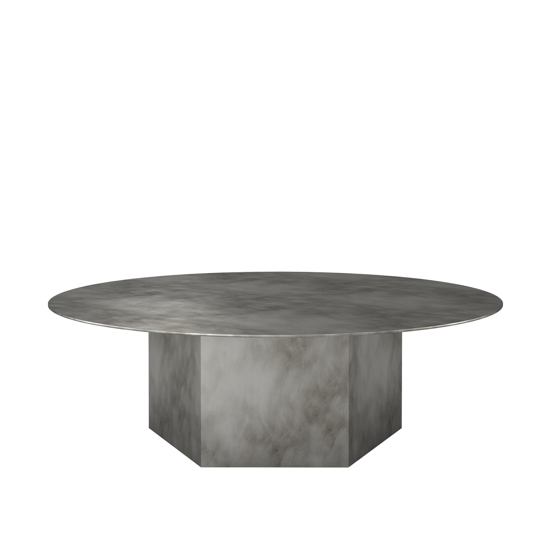 Gubi - Epic Coffee Table Round Ø110 Steel, Misty Gray - Sofabord - GamFratesi - Grå - Metall