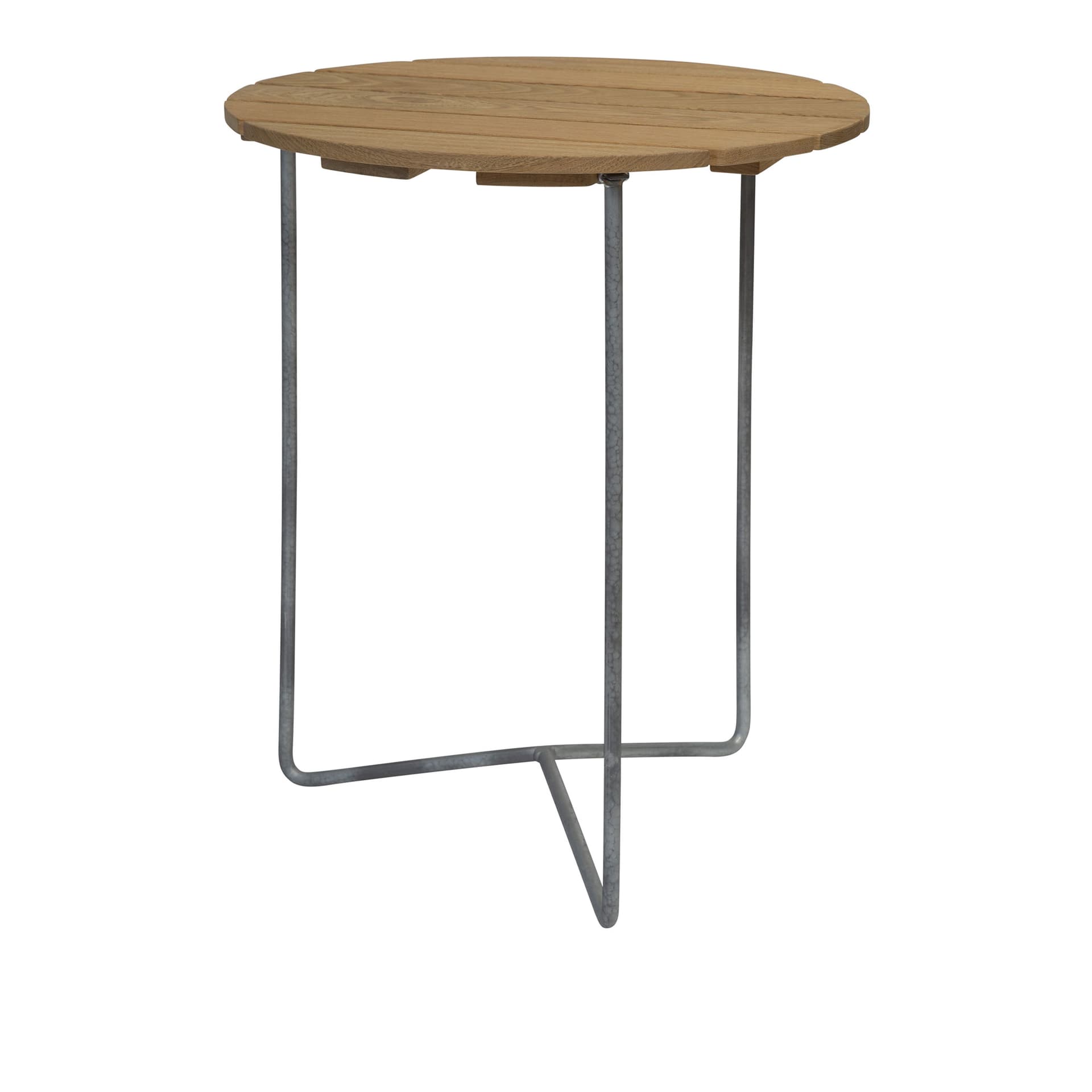 Grythyttan Stålmöbler - Bord 6B Ø60cm varmforsinket stativ oljet eik - Utendørs småbord & sidebord - Tre farget - Tre
