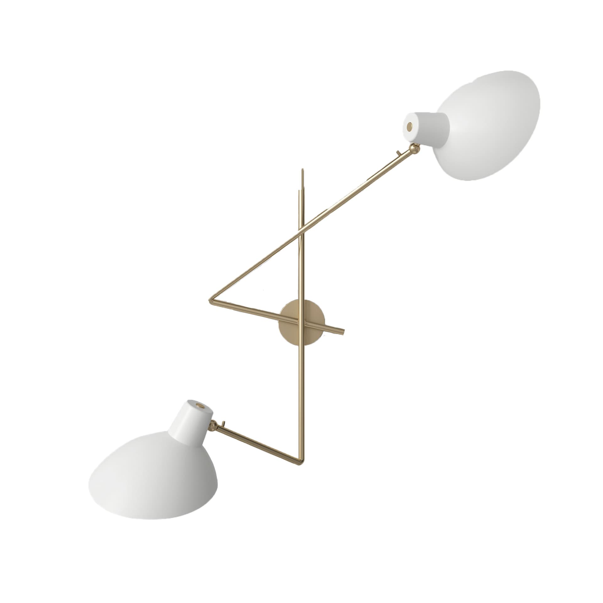 Astep - VV Cinquanta Twin, Brass Mount, White Reflectors - Vegglamper - Vittoriano Viganò - Hvit - Metall