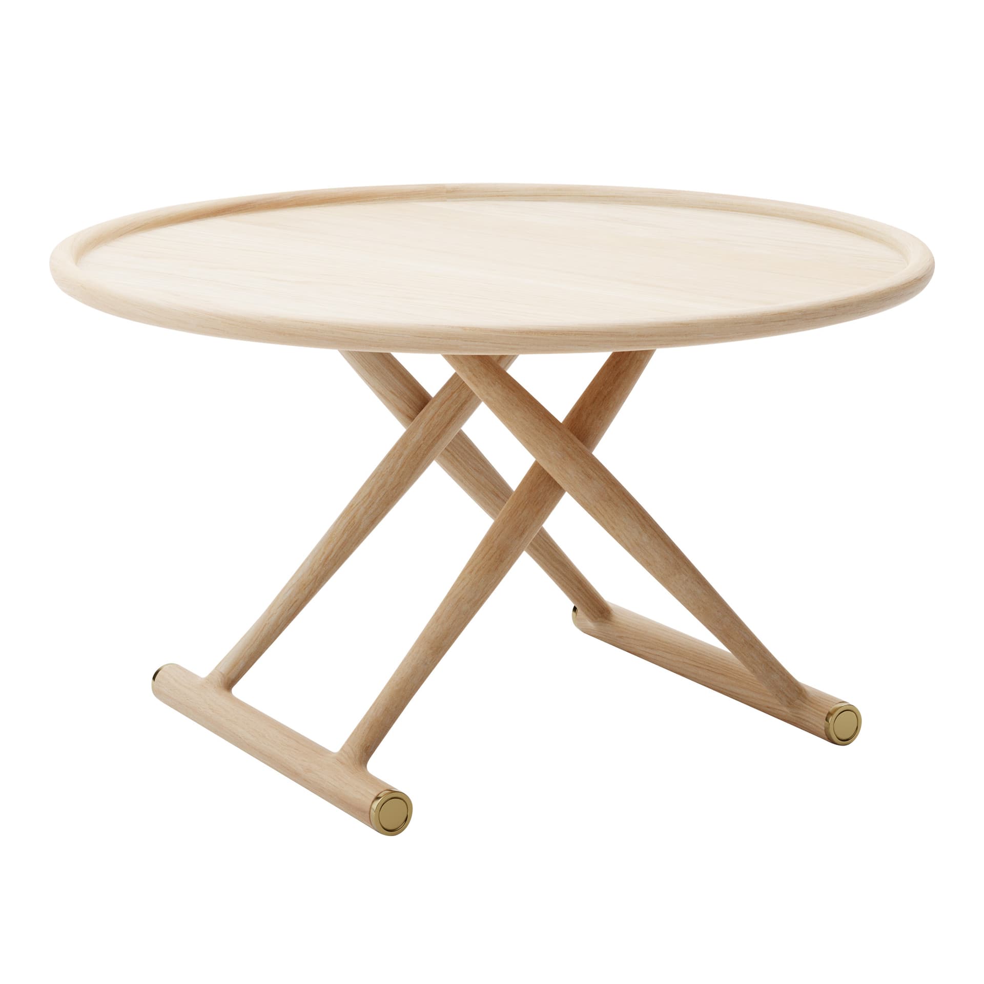 Carl Hansen - ML10097 - Egyptiska Bordet, Vitoljad Ek, Ø 100 cm - Småbord & sidebord - Mogens Lassen - Tre farget - Tre