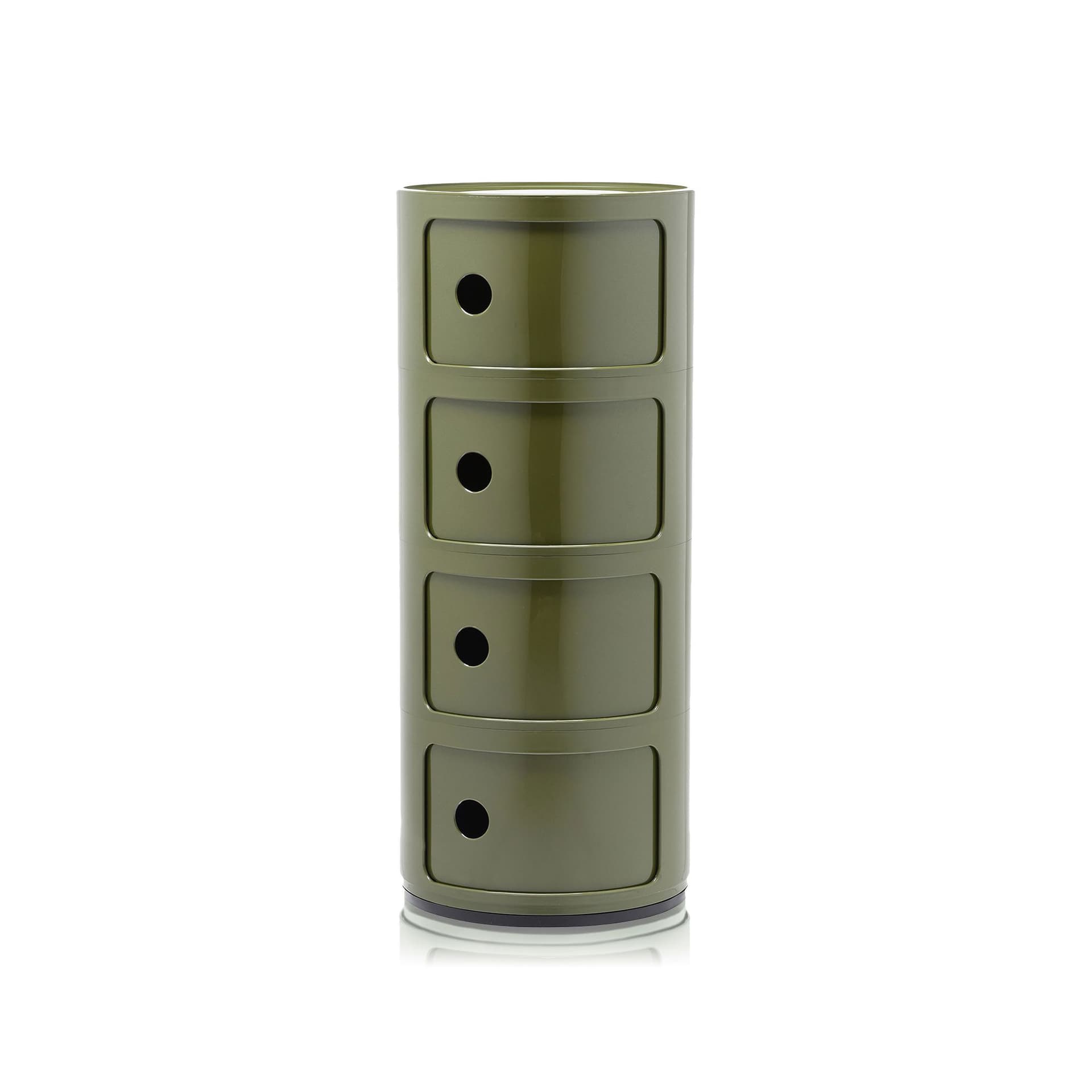 Kartell - Componibili 4985, Green, 4 Compartments - Skuffeseksjoner - Anna Castelli Ferrieri - Grønn - Plast