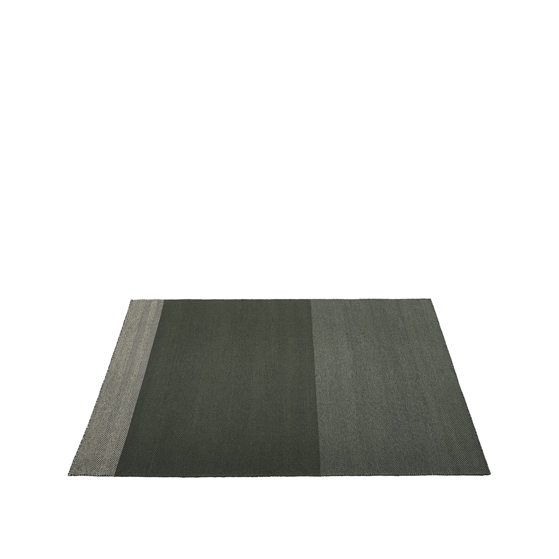 Muuto - Varjo Rug, 170 x 240 cm, Dark Green - Ensfargede tepper - Tina Ratzer - Grønn - Ull