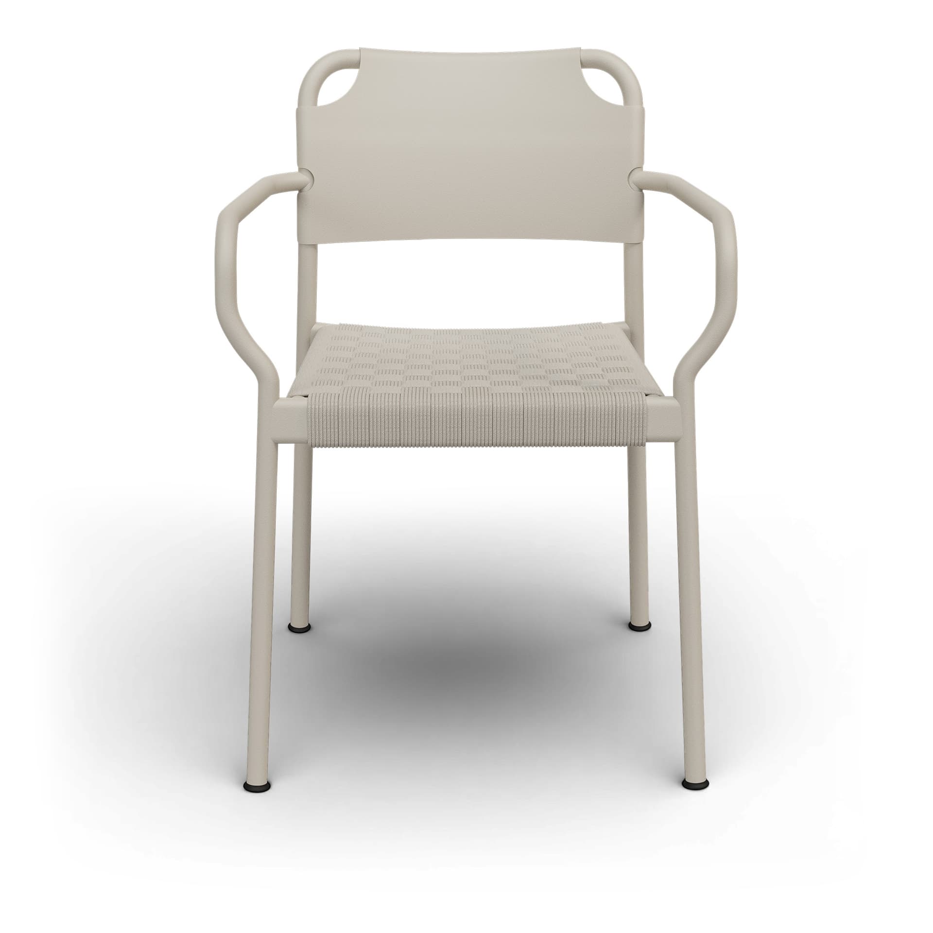 Fritz Hansen - Vind Armchair Mist Grey - Utendørs spisebordstoler - Kasper Salto - Grå - Tre