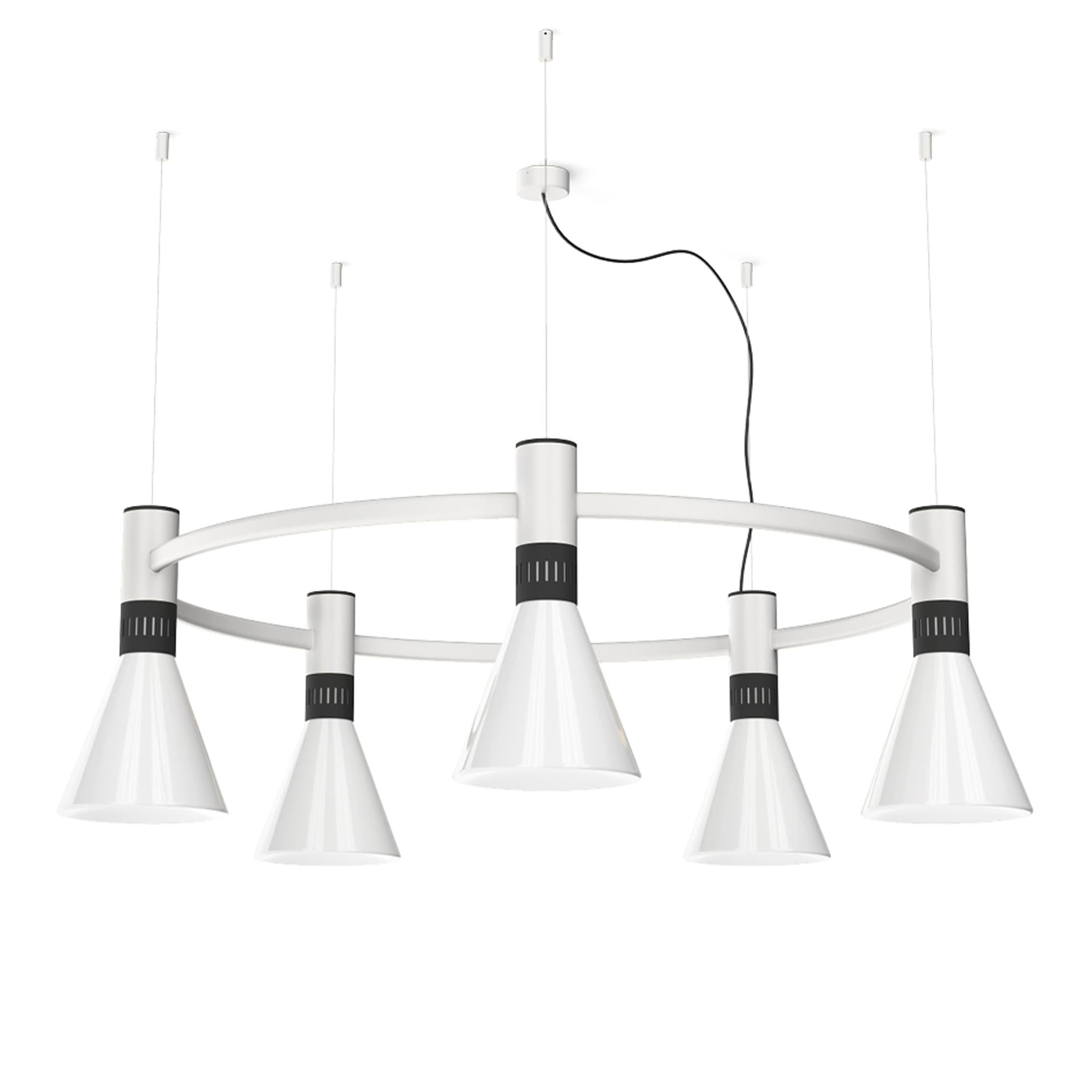 Stilnovo - Cono 5 Phase-Cut pendellampe textured off-white - Lysekroner - Stilnovo - Hvit