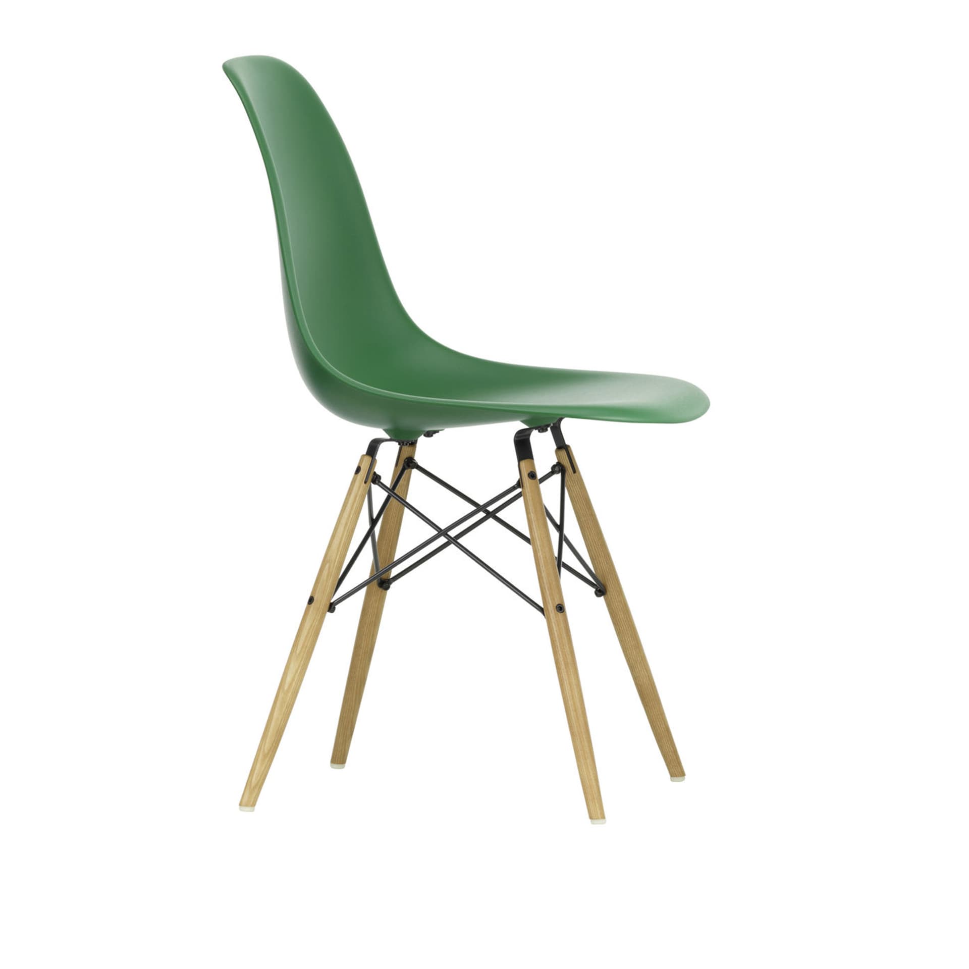 Vitra - Eames RE Plastic Chair DSW 17 Emerald, Ash Honey Tone - Spisestoler - Charles & Ray Eames - Grønn - Metall/Plast