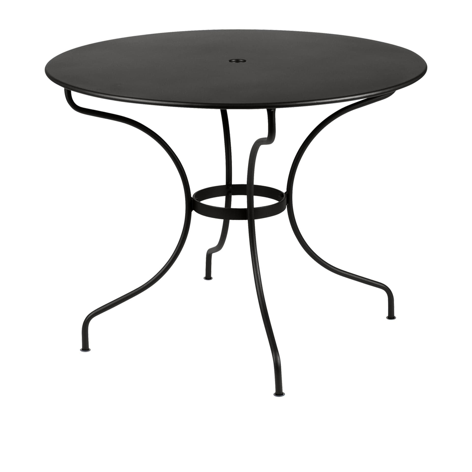 Fermob - Opéra Table Ø 96 cm, Liquorice - Utendørs spisebord - Studio Fermob - Svart - Metall