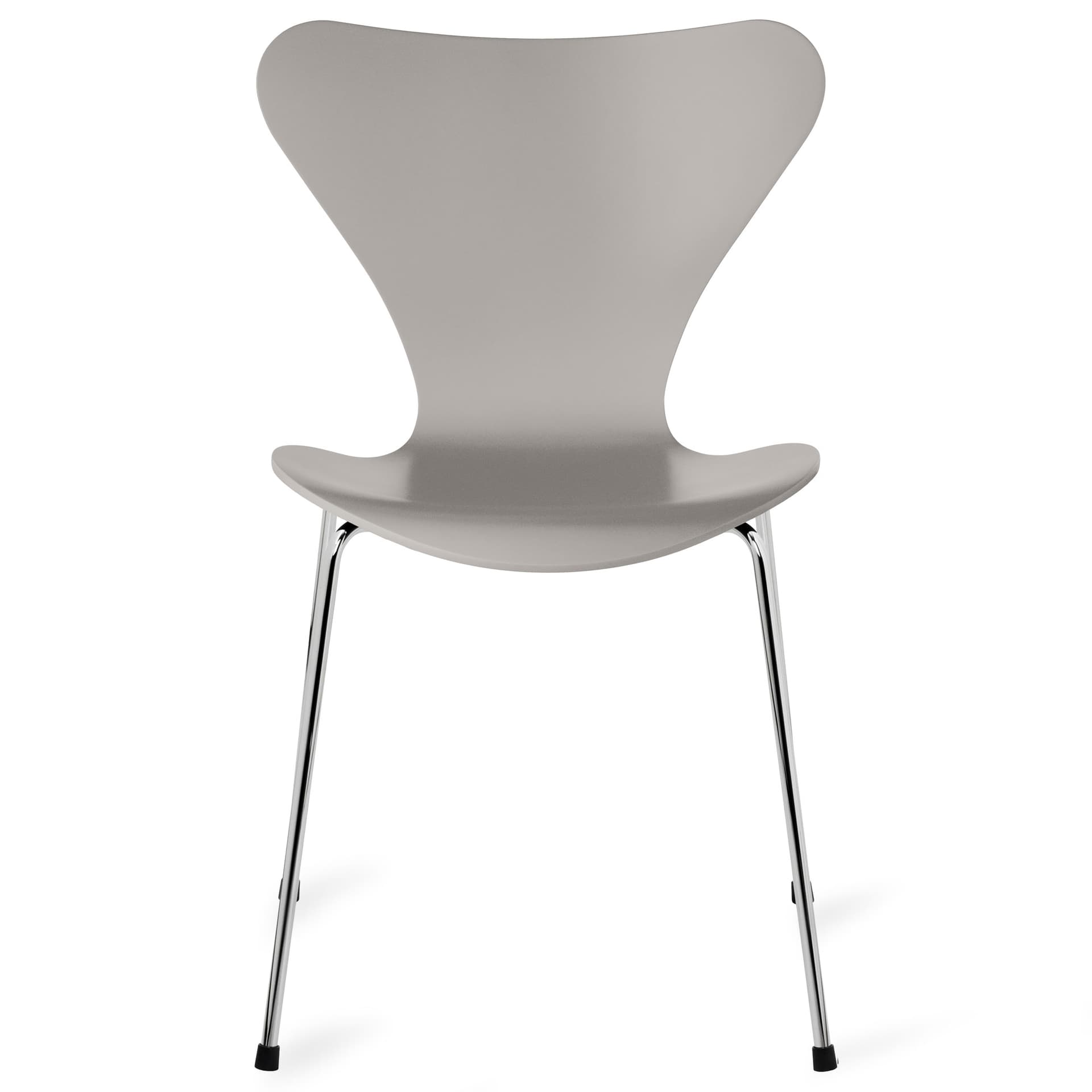 Fritz Hansen - Series 7 stol 3107 bøkfiner stålunderstell krom nine grey - Spisestoler - Arne Jacobsen - Grå - Metall/Tre