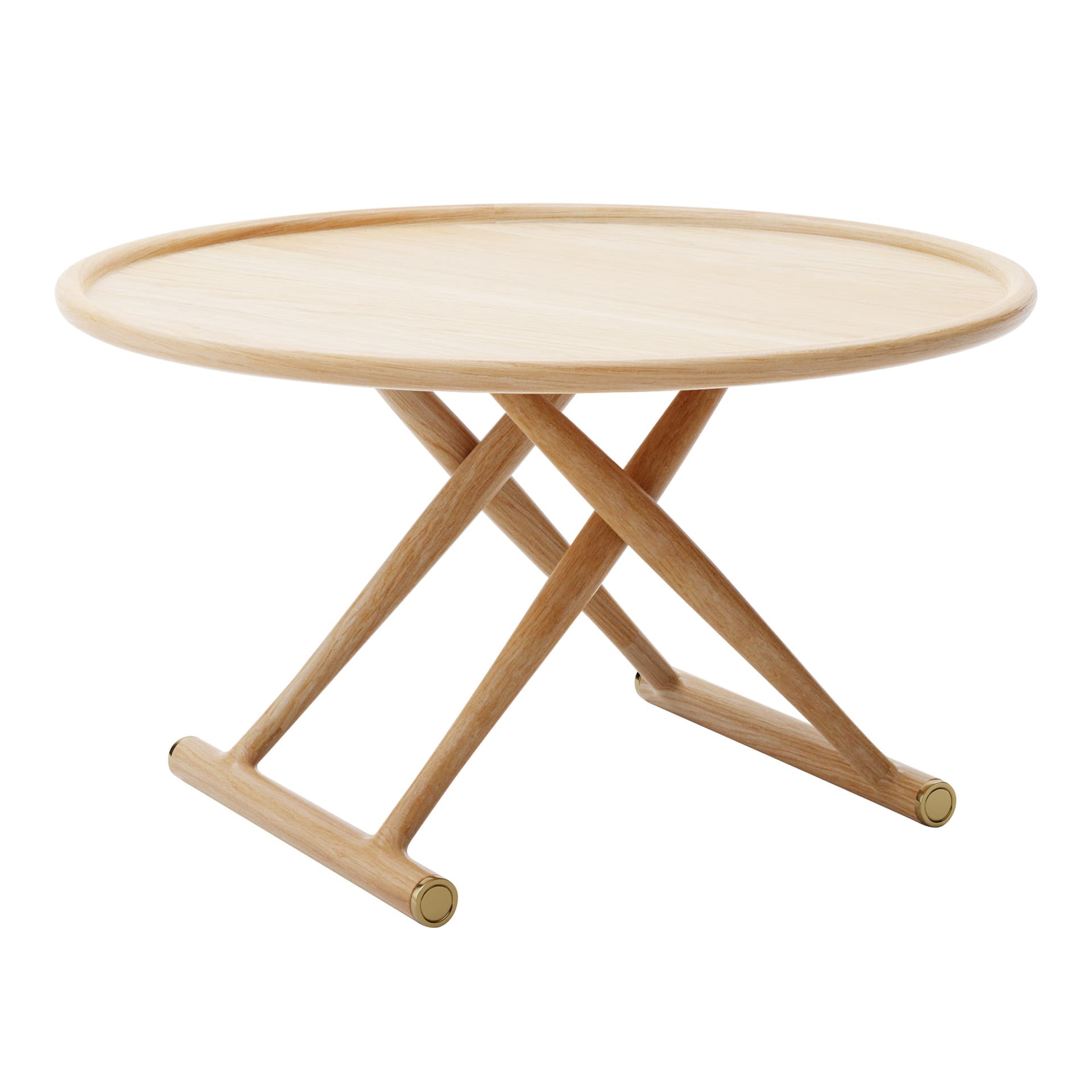 Carl Hansen - ML10097 - Egyptiska Bordet, Klarlackad Ek, Ø 100 cm - Småbord & sidebord - Mogens Lassen - Tre farget - Tre