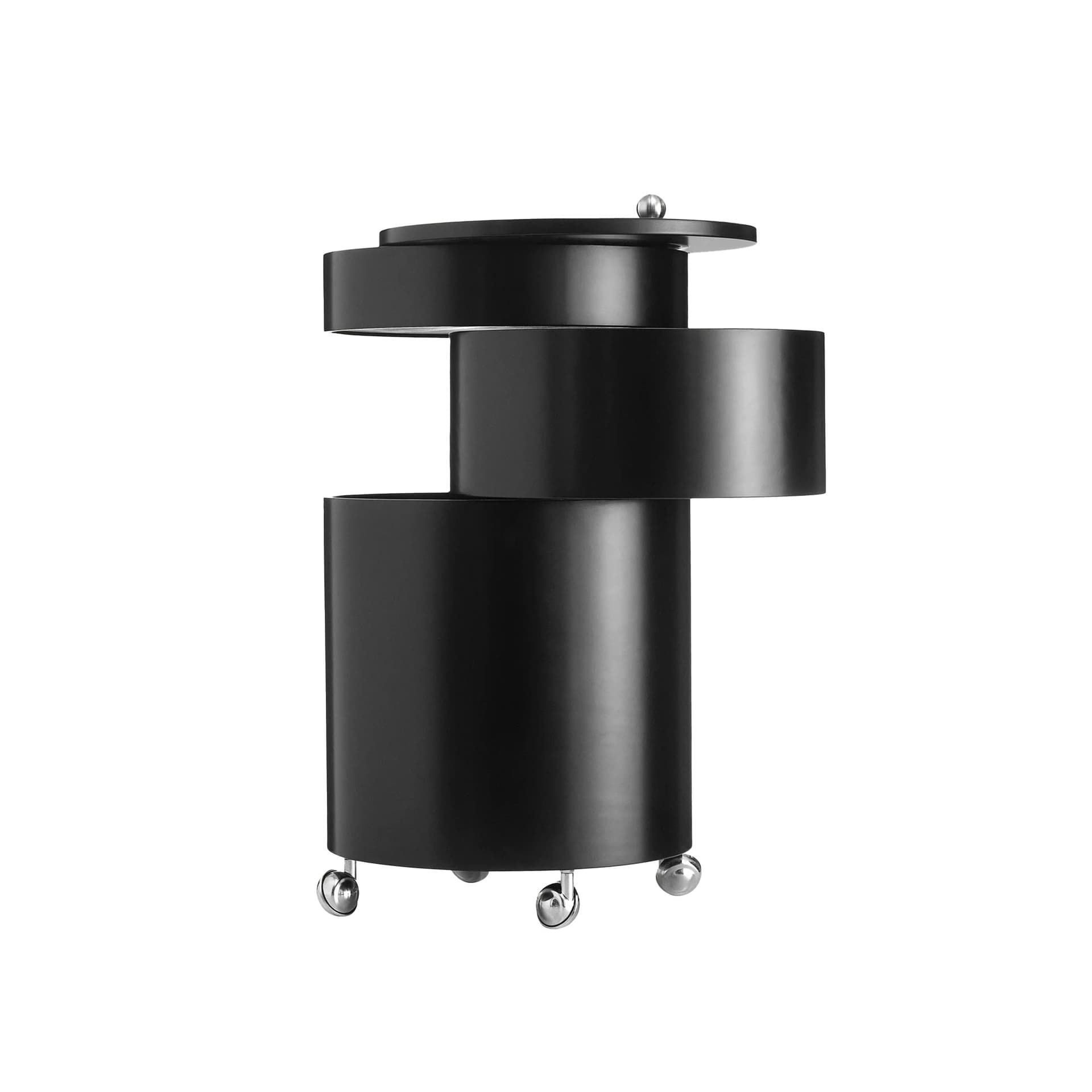 Verpan - Barboy Storage, Black, Moulded Painted MDF - Småbord & sidebord - Verner Panton - Svart - Metall