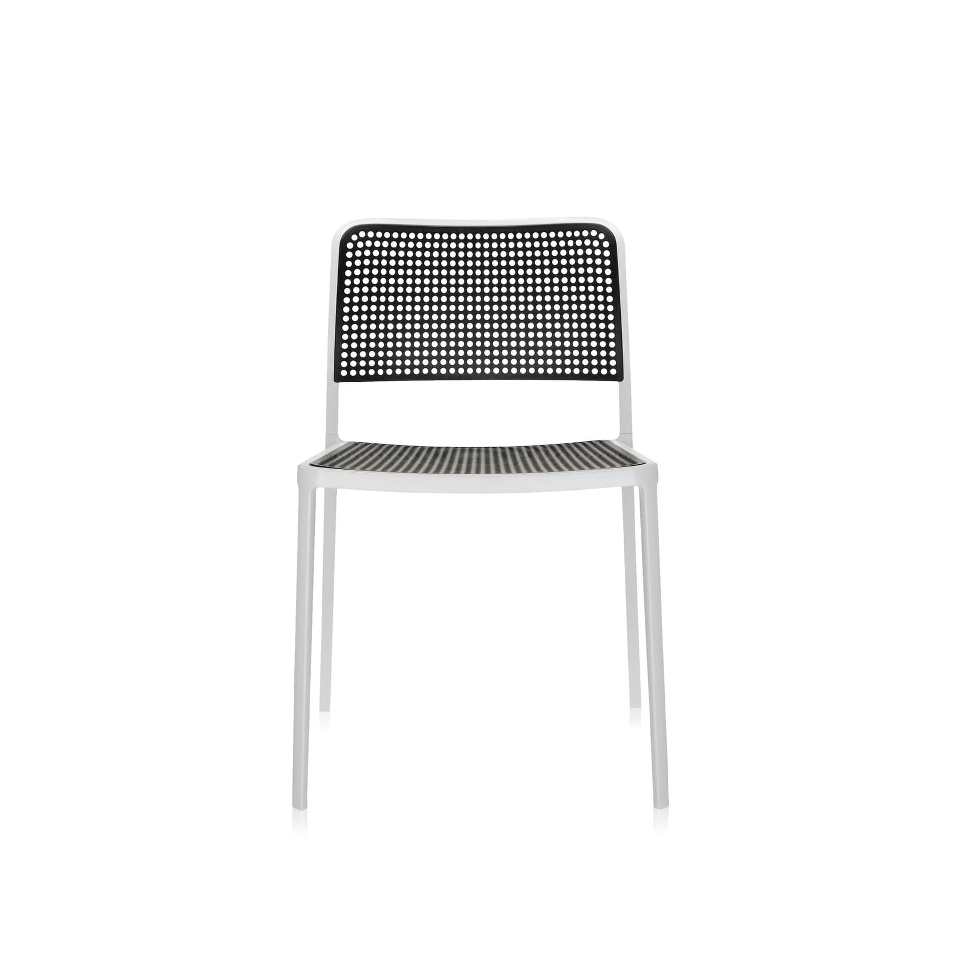 Kartell - Audrey Chair 5875, White/Black - Spisestoler - Piero Lissoni - Hvit - Metall/Syntetisk materiale