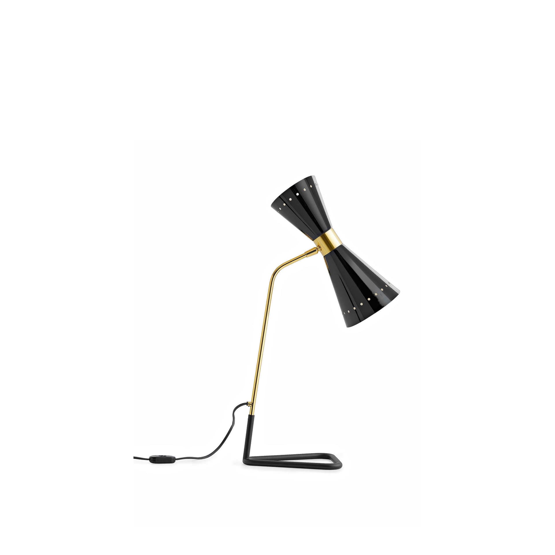 Stilnovo - Megafono bordlampe, svart, høyde 62 cm, metall