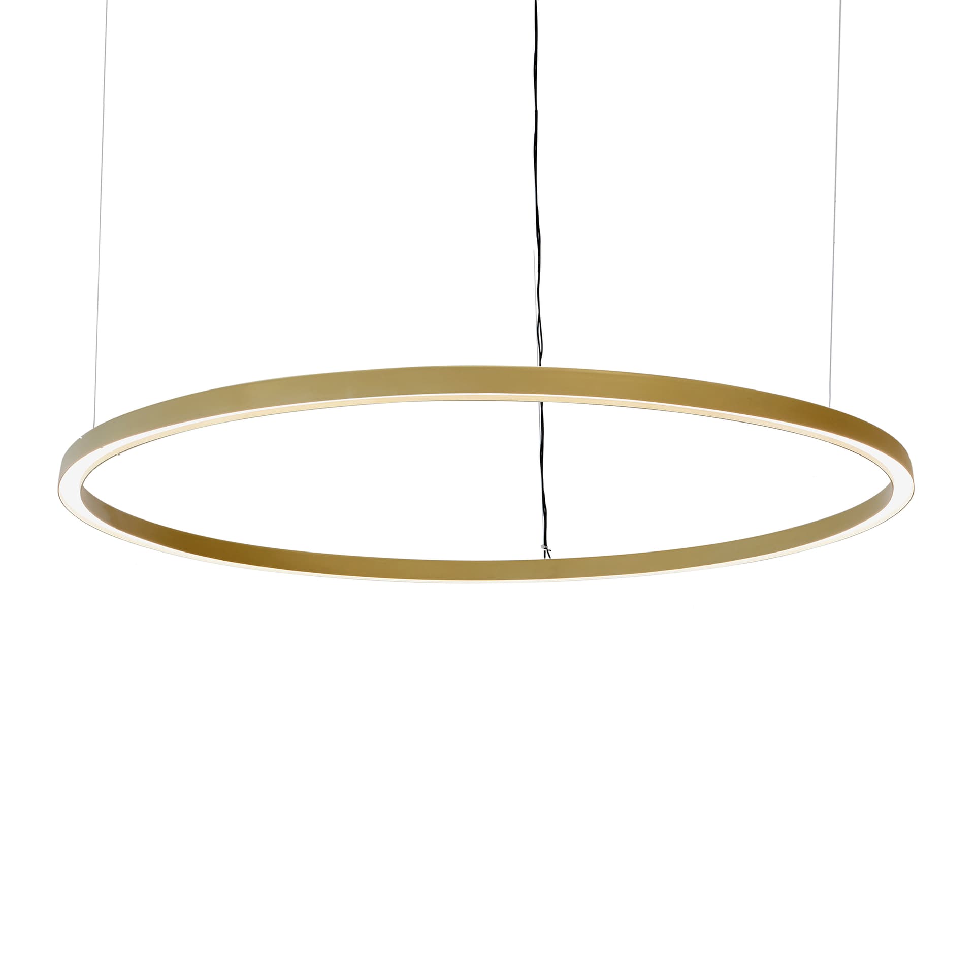 Luceplan - Compendium Circle Suspension Brass 200 cm - Pendellamper - Daniel Rybakken - Gull