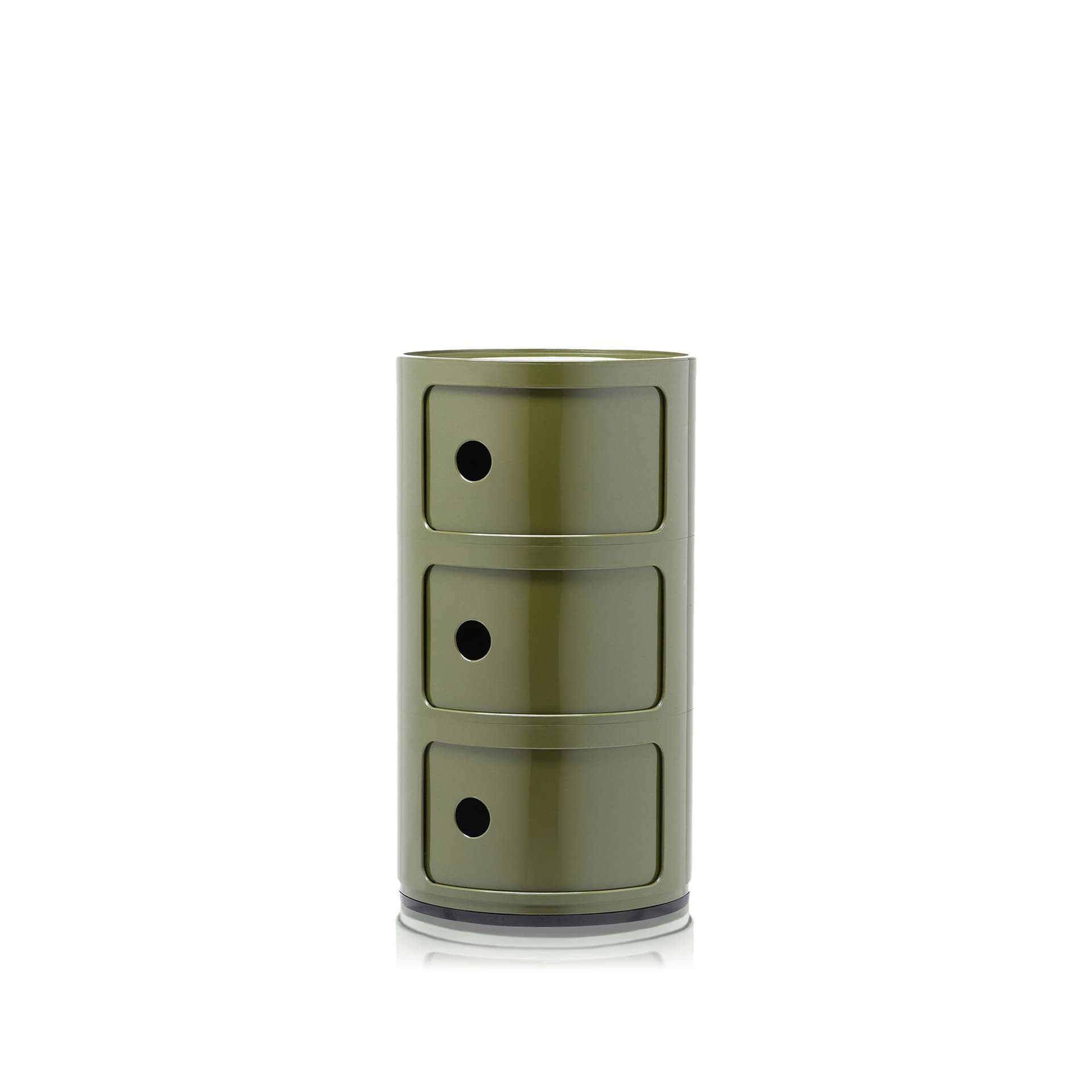 Kartell - Componibili 4967, Green, 3 Compartments - Skuffeseksjoner - Anna Castelli Ferrieri - Grønn - Plast