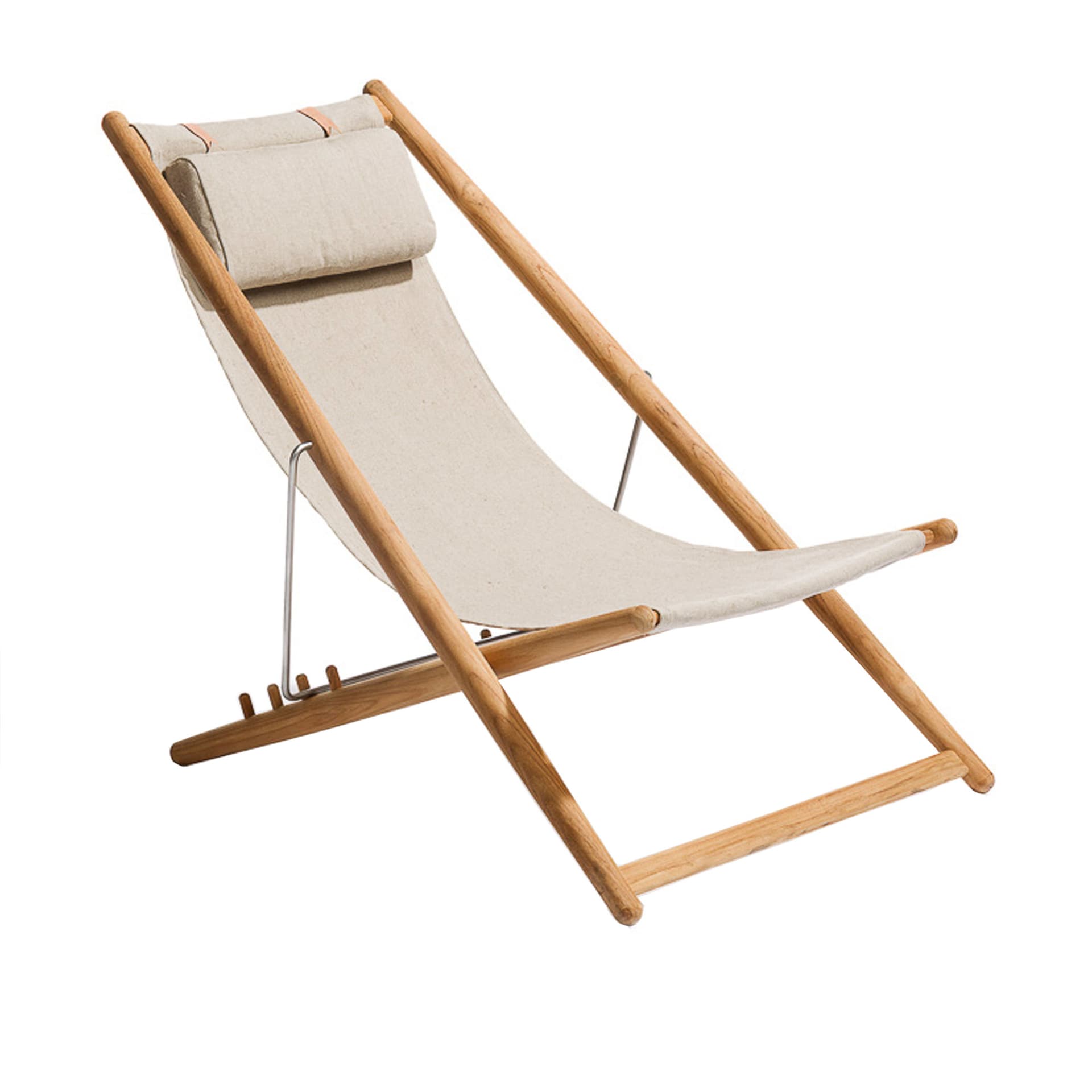 Skargaarden - H55 Lounge Chair Teak/Light Grey Ashe - Solstolar - Björn Hultén - Tre