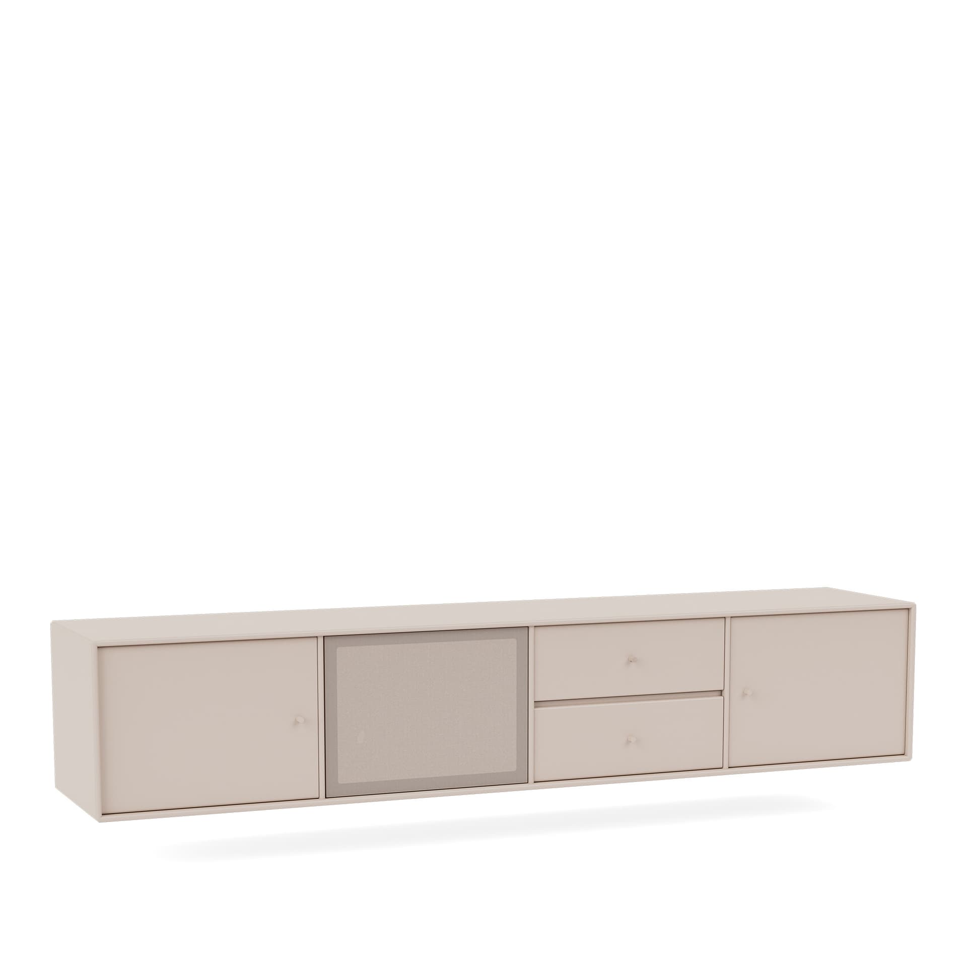 Montana - OCTAVE VIII TV Bench, 04-Suspensionrails, 168 Clay - TV-benker - Peter J. Lassen - Beige