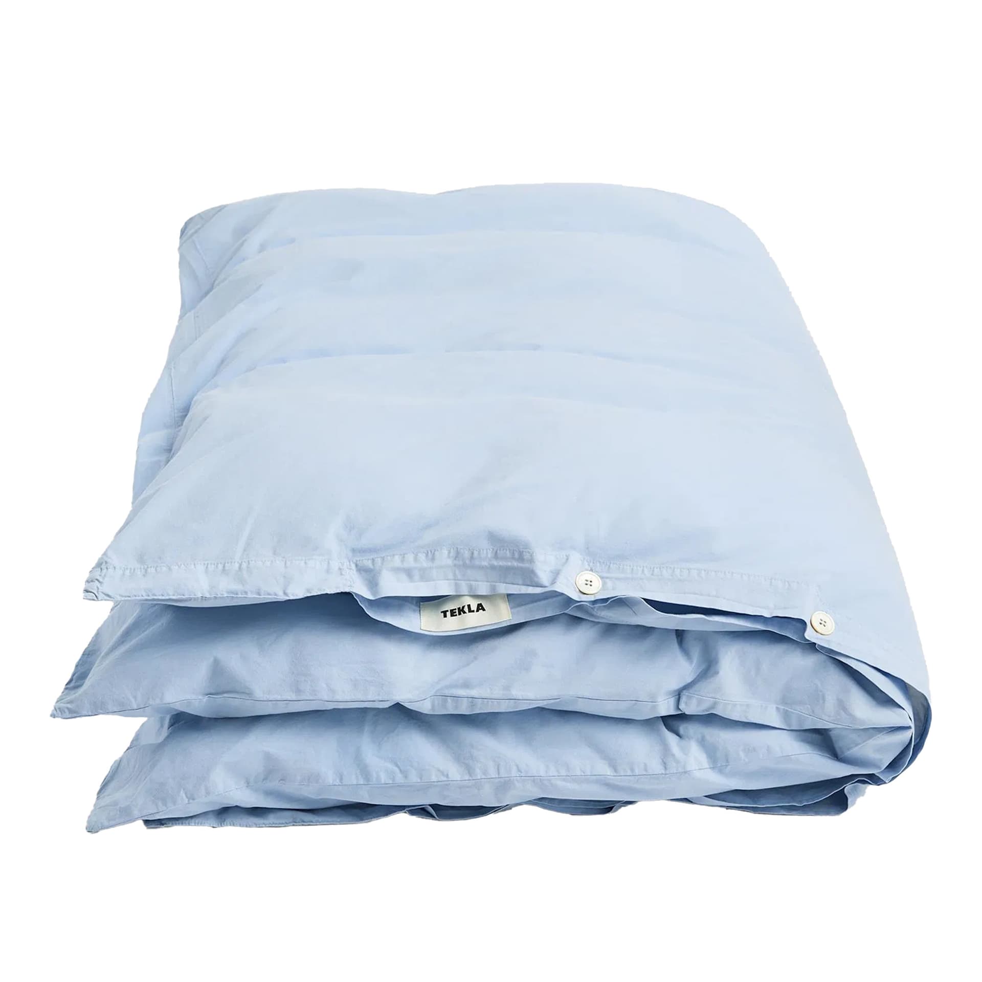 Tekla - Percale solid duvet cover 220x220cm morning blue - Dynetrekk - Blå