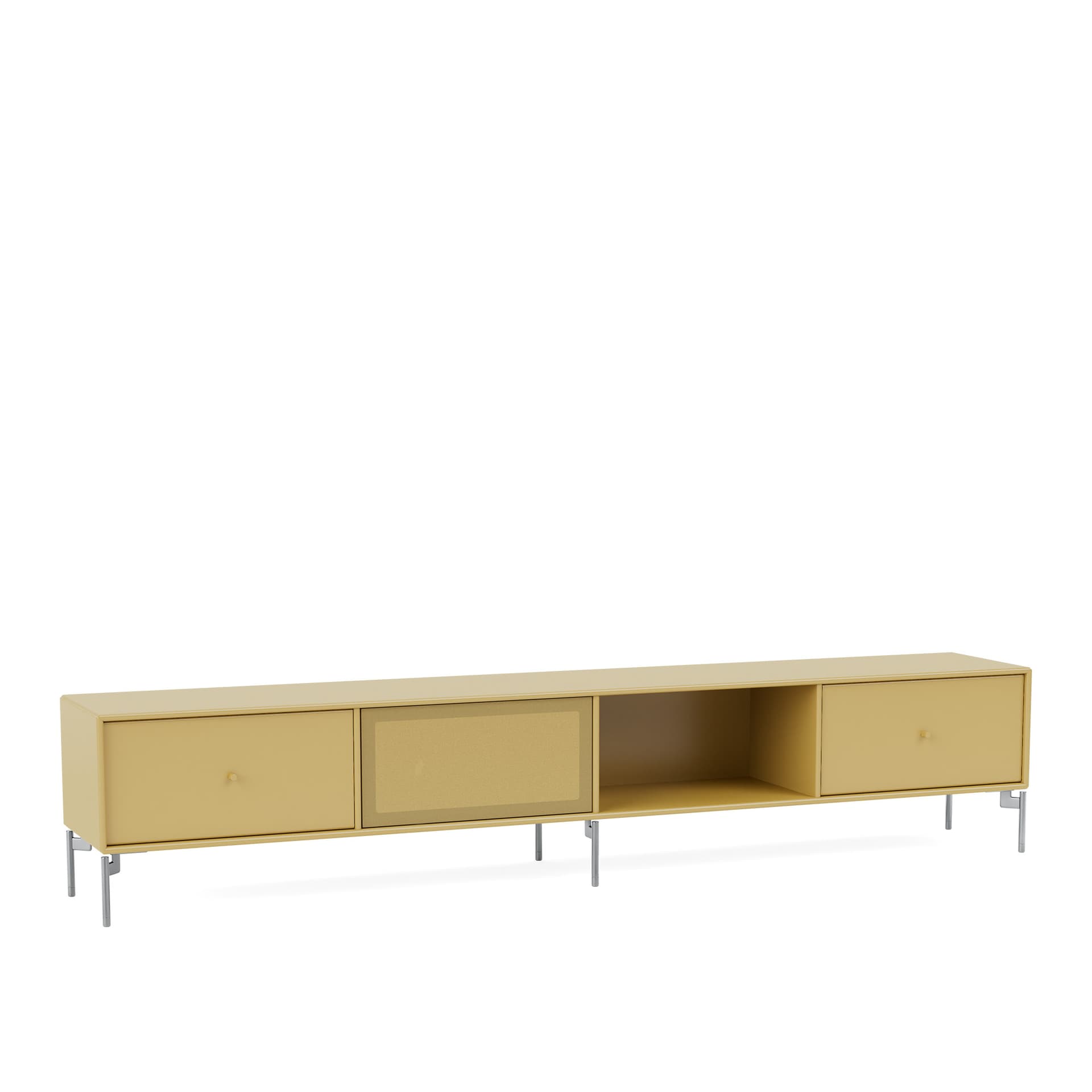 Montana - Octave Vii TV Bench 157-Cumin Matt Chrome - TV-benker - Peter J. Lassen - Gul - Tre