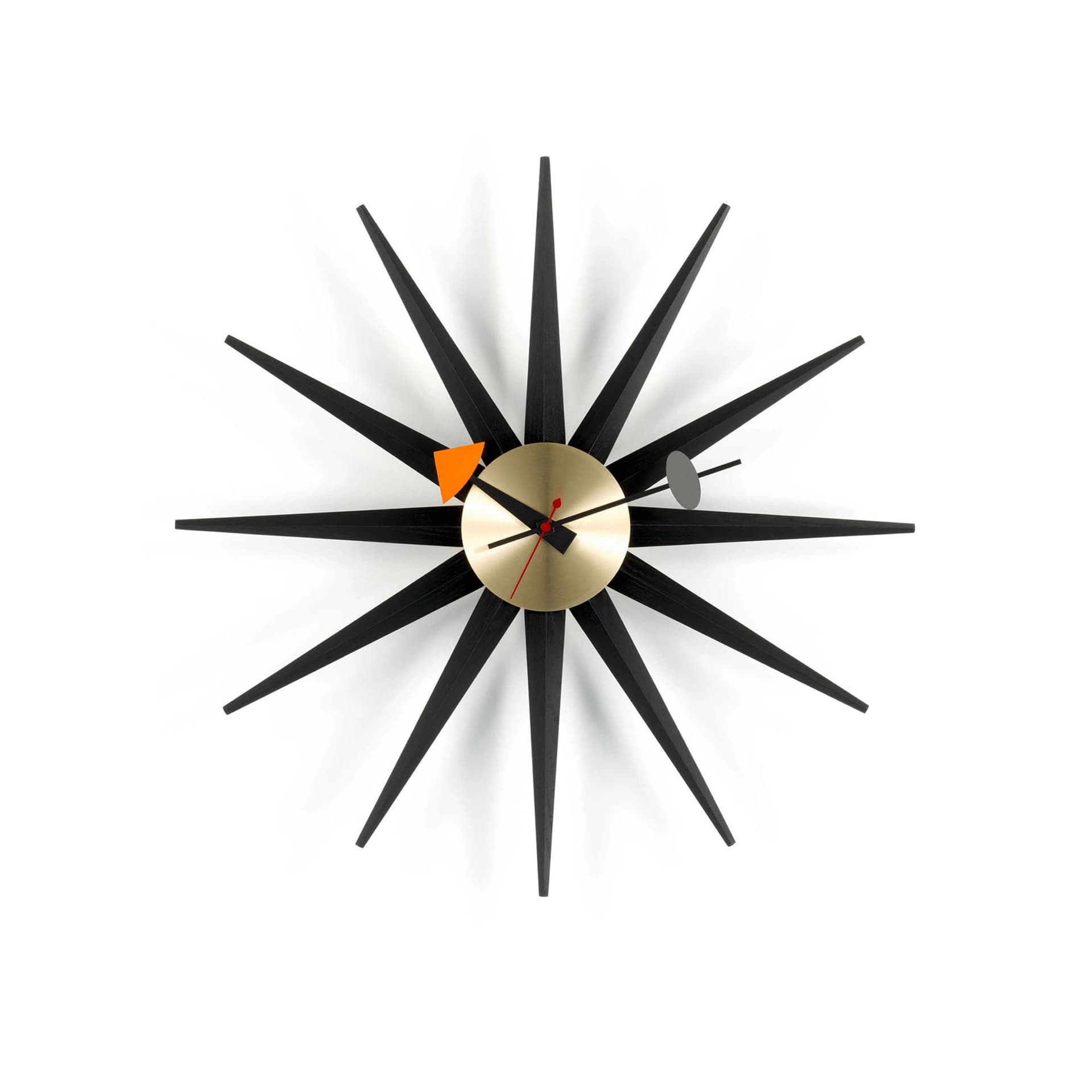 Vitra - Sunburst Clock Svart/Mässing - Klokker - George Nelson - Svart