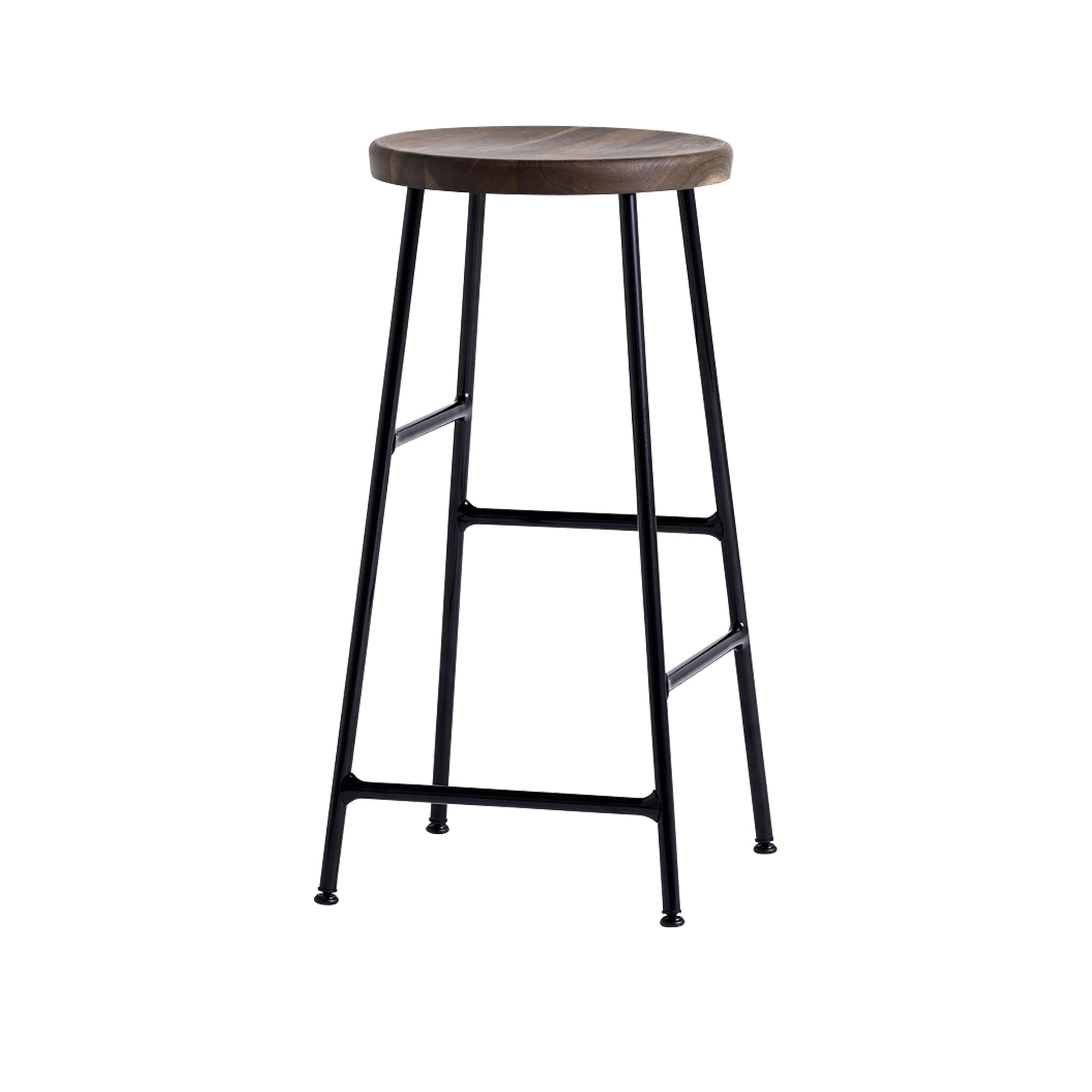 HAY - Cornet Bar Stool Low - Smoked Oiled Oak - Soft Black - Barstoler & barkrakker - Jonas Trampedach - Svart - Metall/Tre