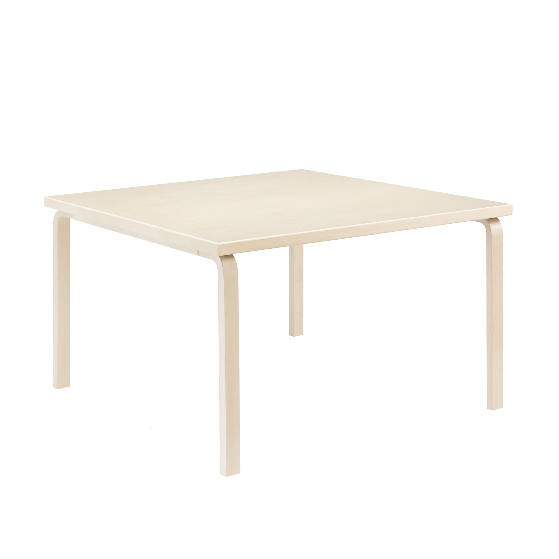 Artek - Aalto bord kvadratiskt 84 björkfanér - Spisebord - Alvar Aalto - Tre farget - Tre