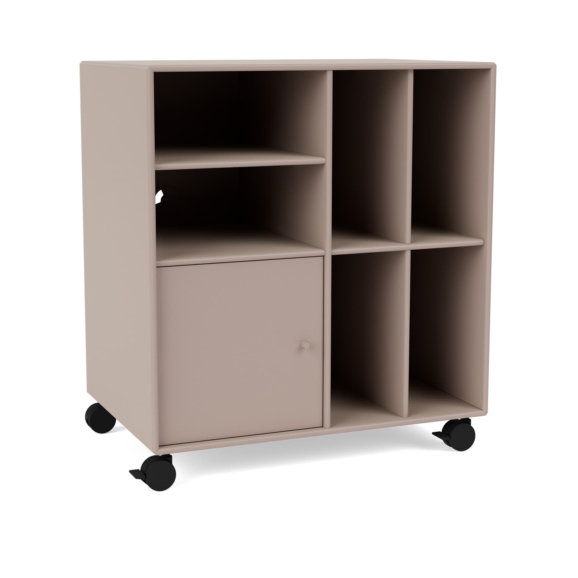Montana - SPIN II Vinyl Storage, 05-CastorsCR70Black, 137 Mushroom - Oppbevaringsskap - Peter J. Lassen - Beige