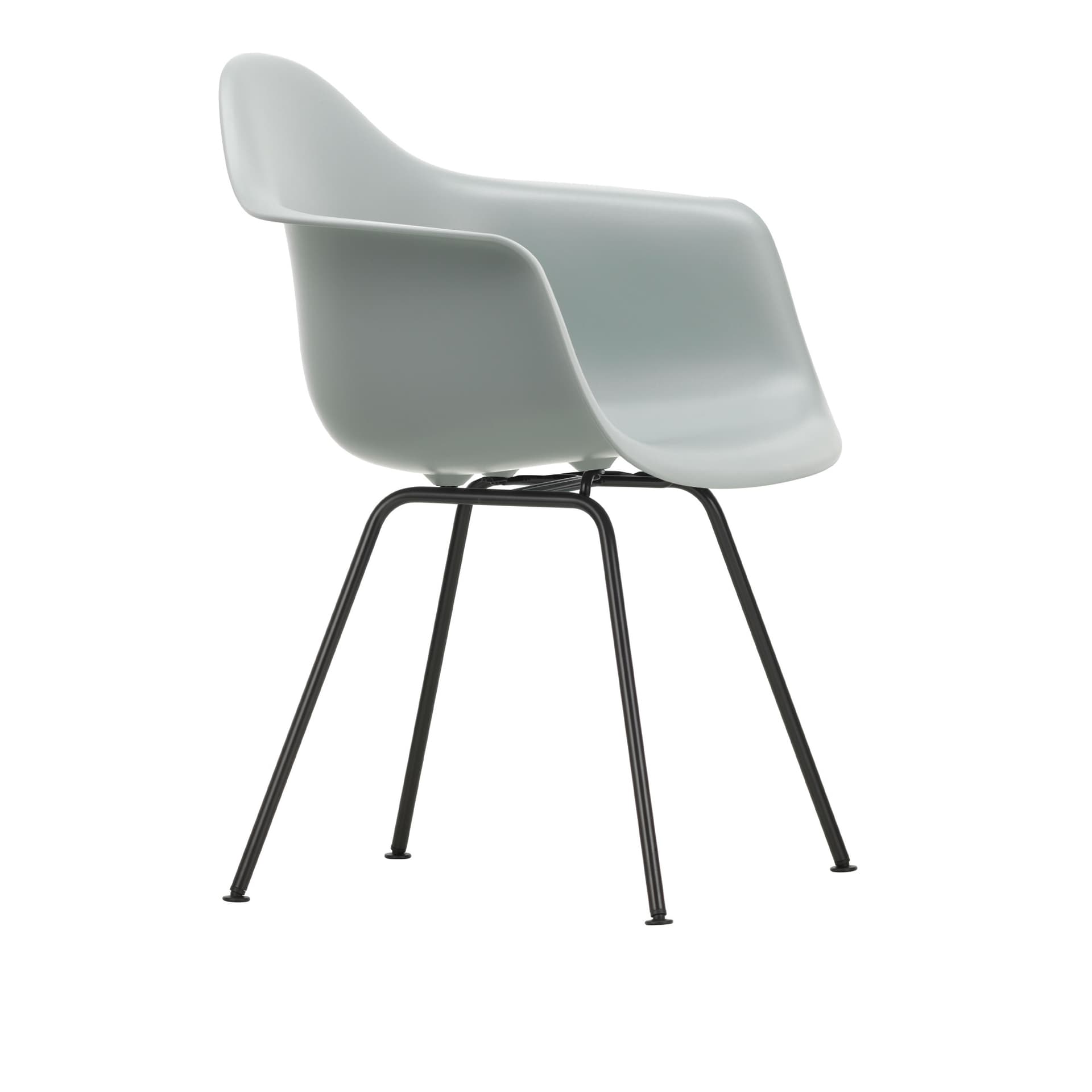 Vitra - Eames Plastic Armchair DAX - 24 Light Grey - Basic Dark Base - Spisestoler - Charles & Ray Eames - Grå - Metall/Plast