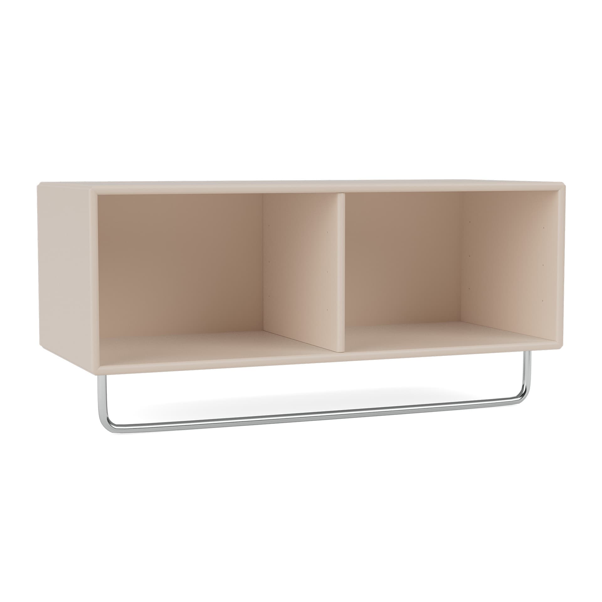 Montana - Coat Shelf With Clothes Rack 168-Clay 04 Suspension Rails - Knekkstativer & Skooppbevaring - Peter J. Lassen - Beige - Tre